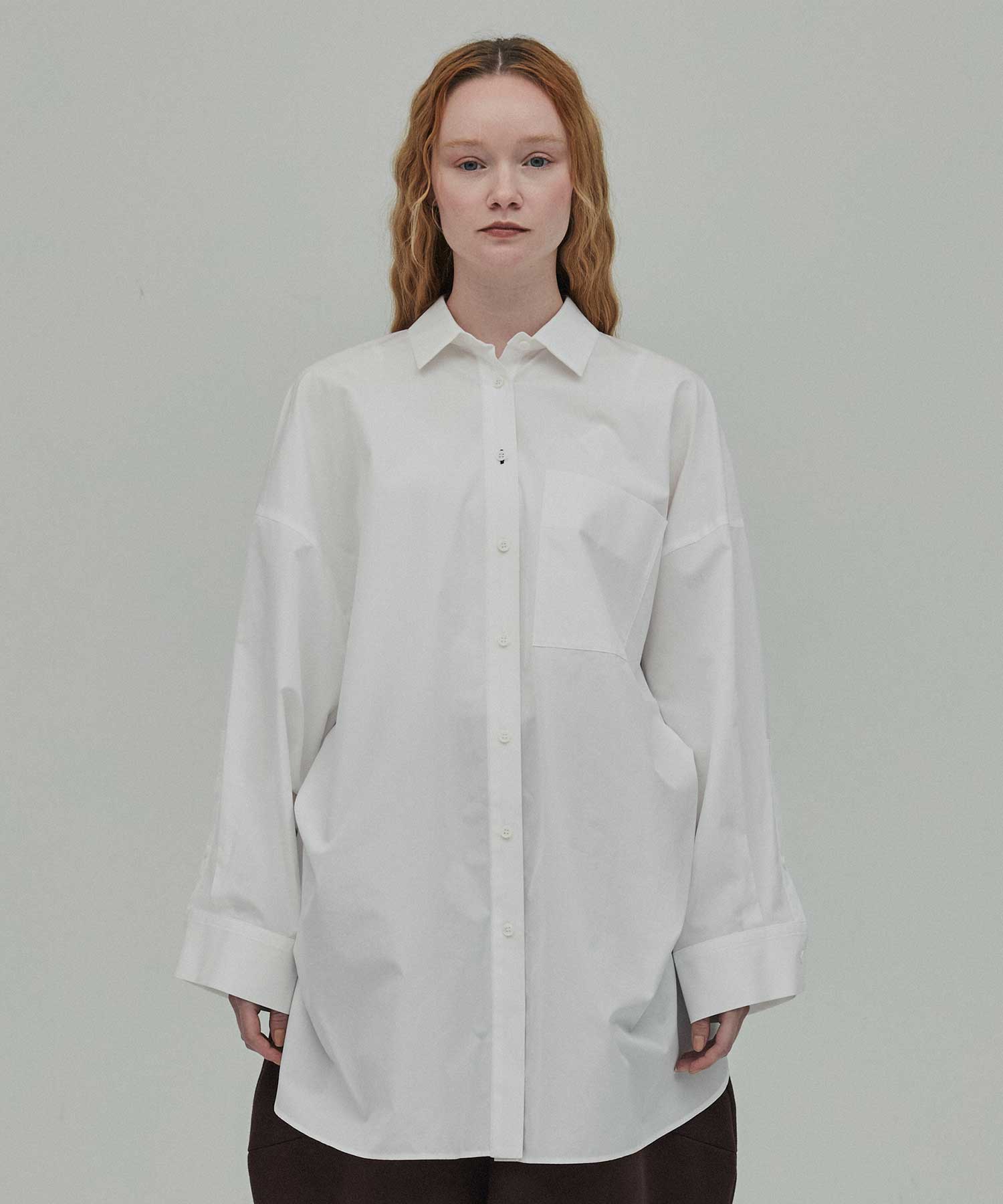 トップス ENFOLD HIGH-NECK SHIRT-SLEEVE T-SHIRT38 HIGH-NECK BLOUSE｜38｜WHT｜SHIRTS AND BLOUSES｜|ENFÖLD