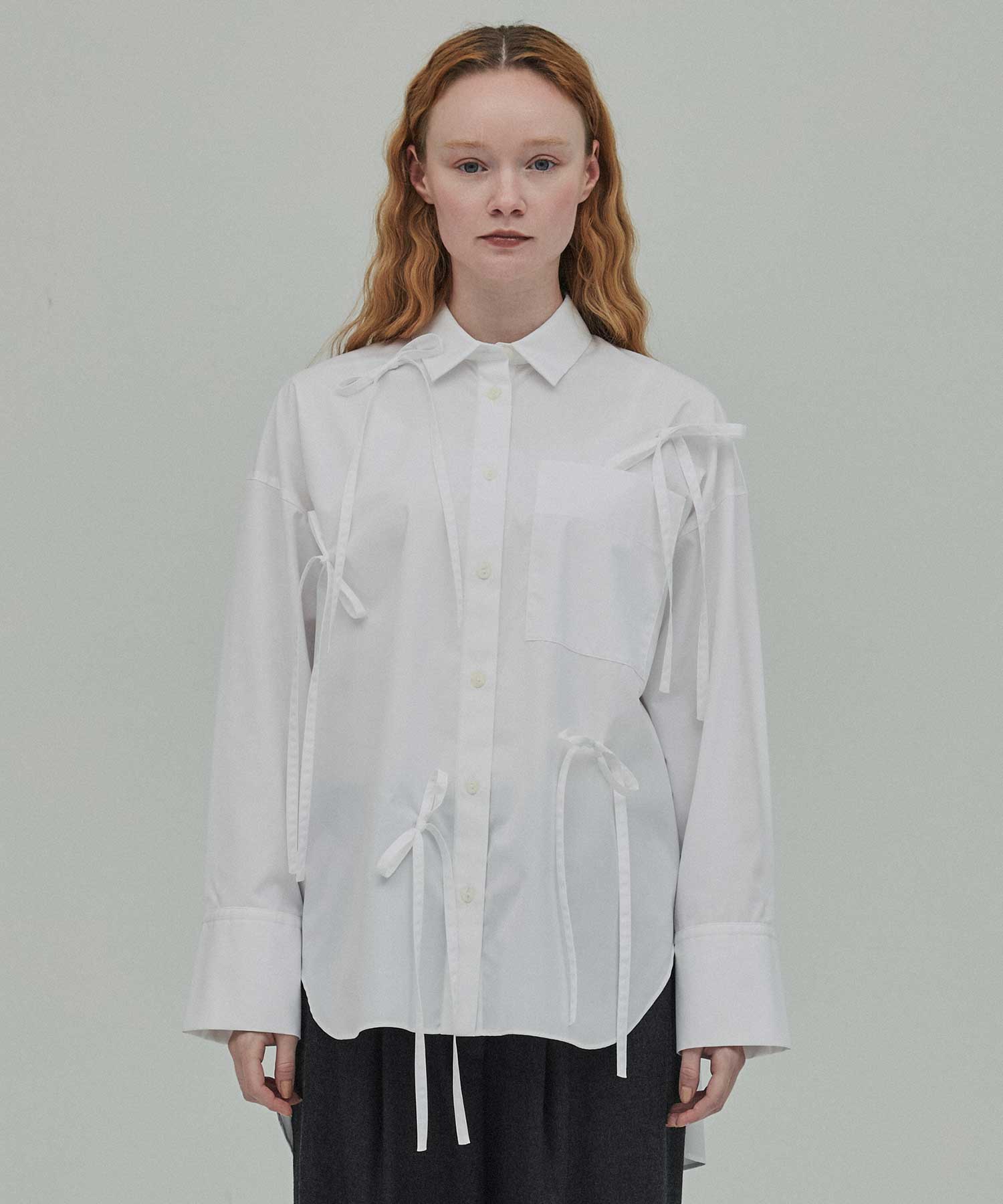 ENFÖLD ホワイトシャツ 38 RIBBON SHIRT(38 WHITE): ENFOLD: WOMENS｜THE TOKYO ONLINE STORE