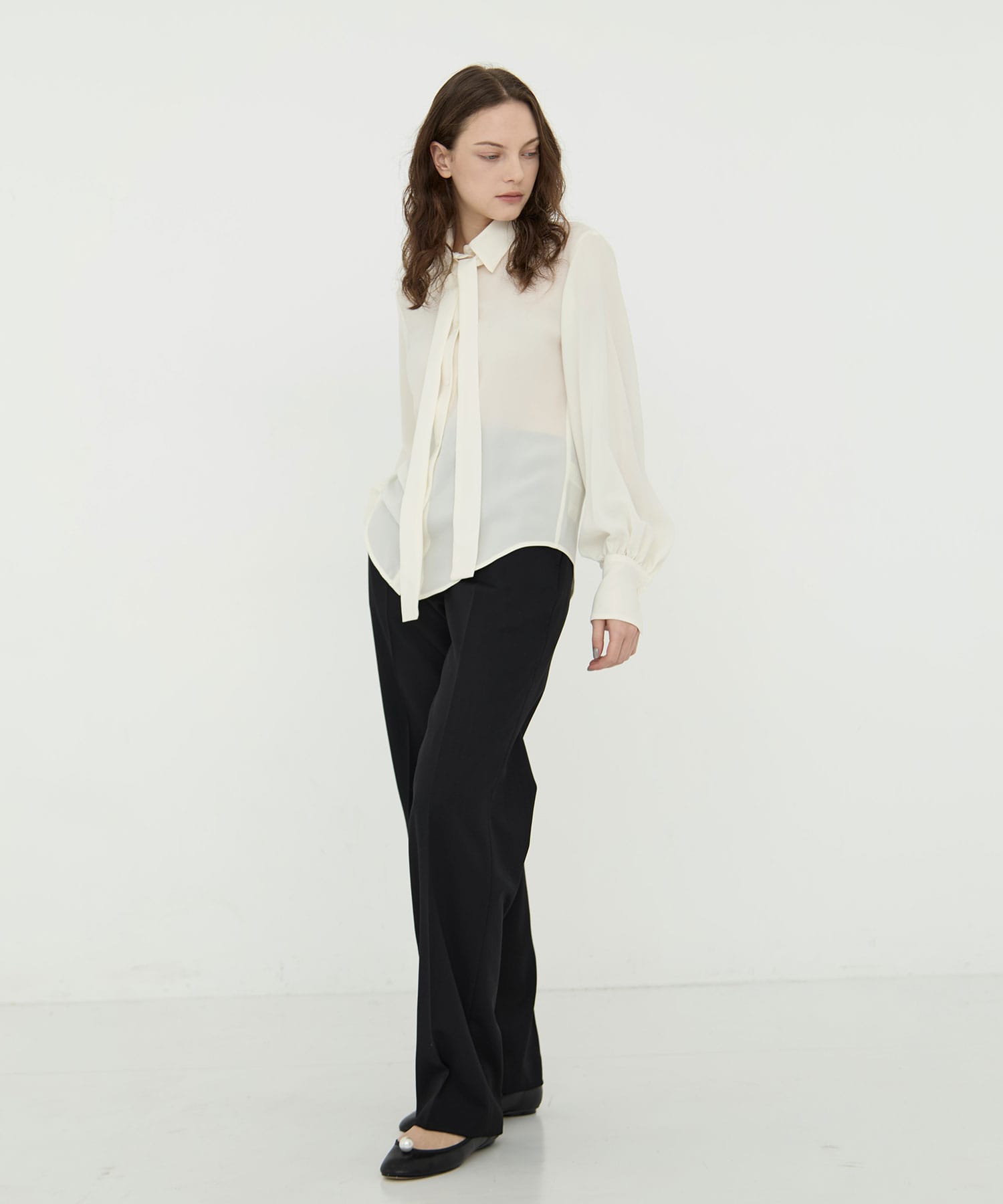 BLACK FORMAL BOWTIE SHIRT CINOH