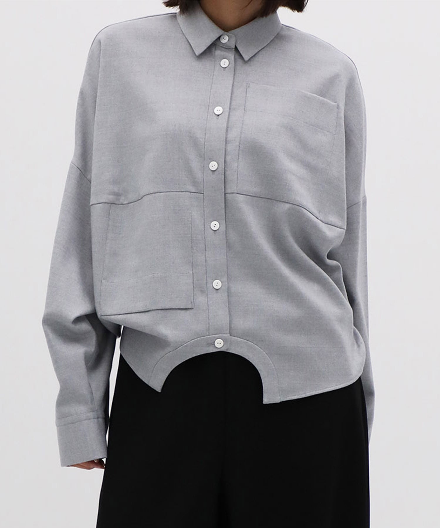SYMMETRY CROPPED SHIRT ENFOLD