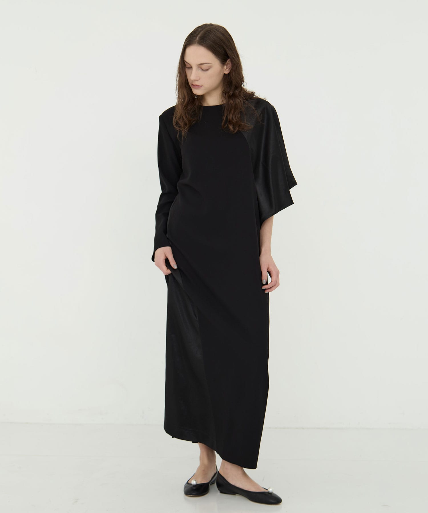 BLACK FORMAL ASYMMETRY DRESS CINOH