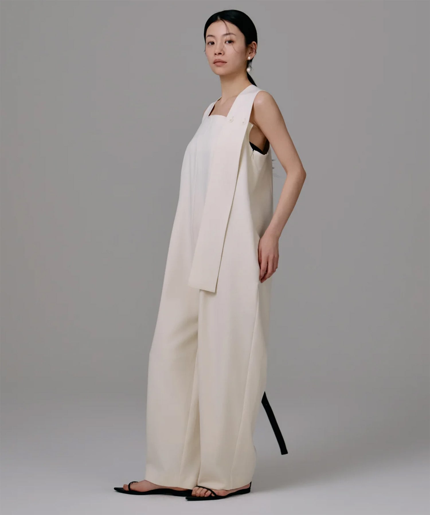 shoulder tie jump suit Louren