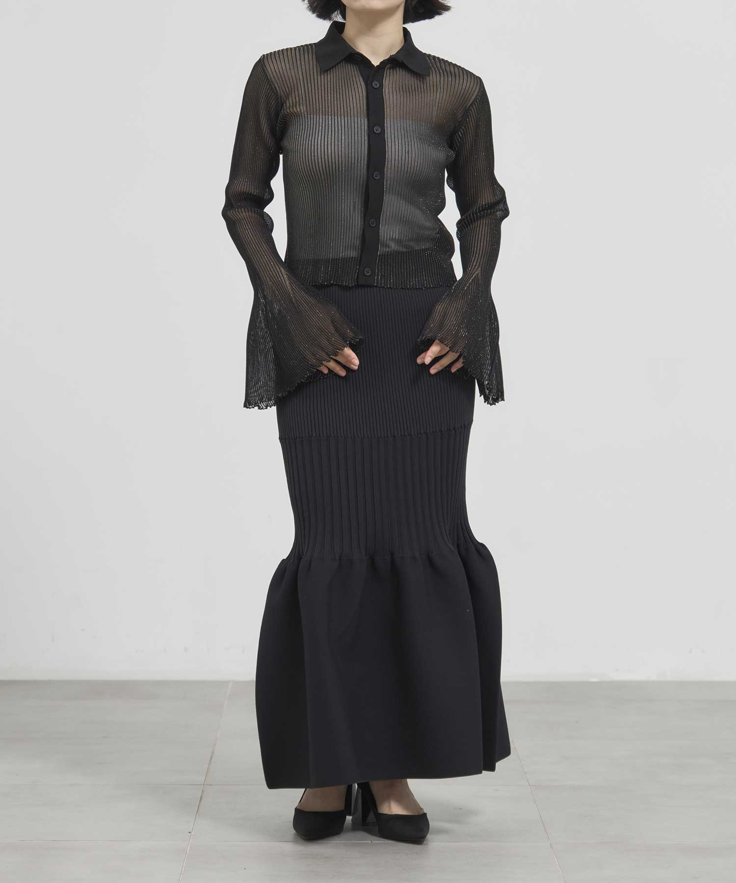 HYPHA LUCENT GLITTER SHIRT CARDIGAN CFCL