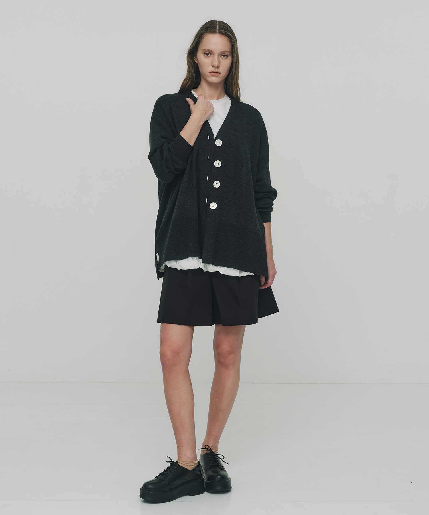FLARE-SILHOUETTE CARDIGAN ENFOLD