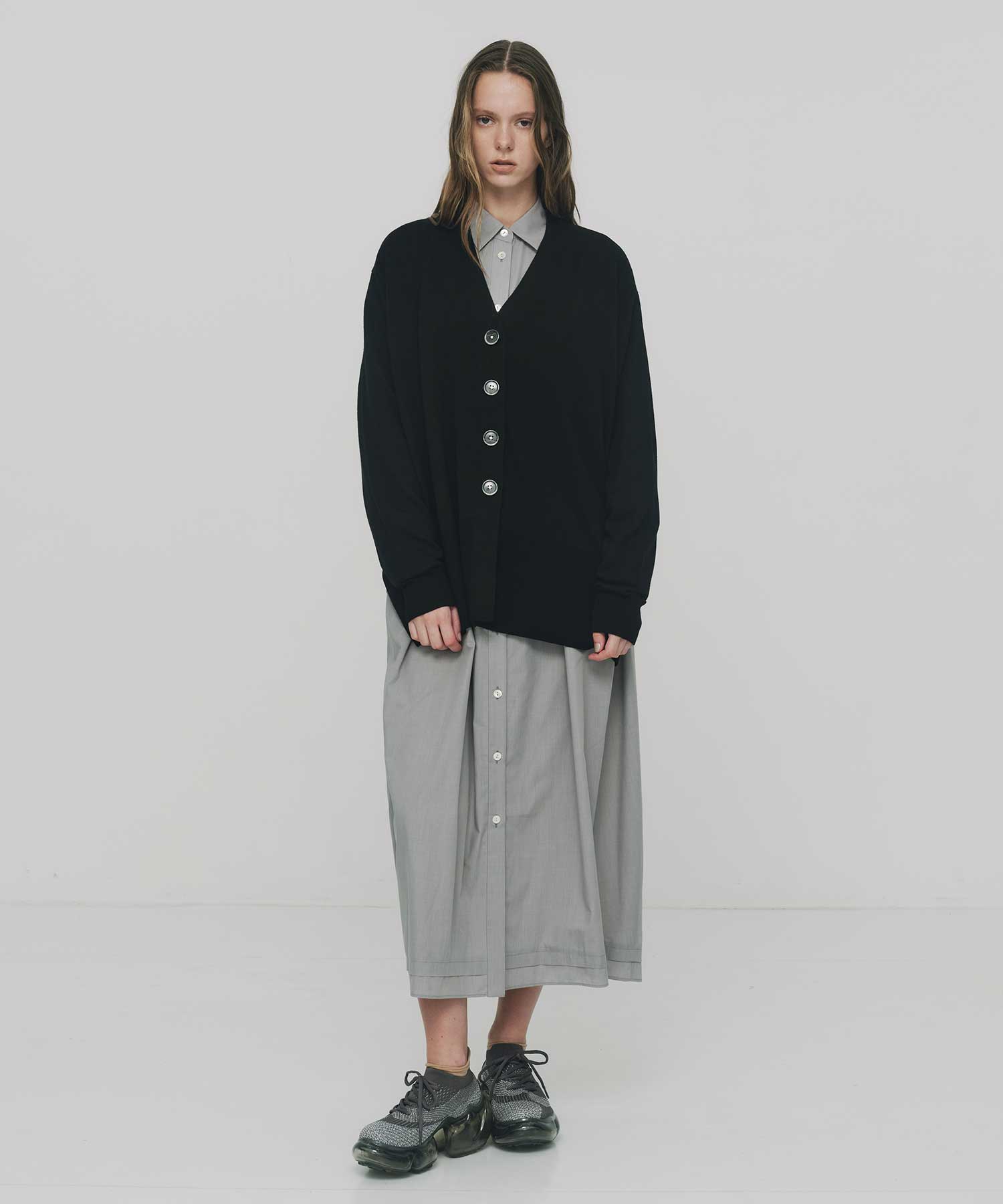 FLARE-SILHOUETTE CARDIGAN ENFOLD