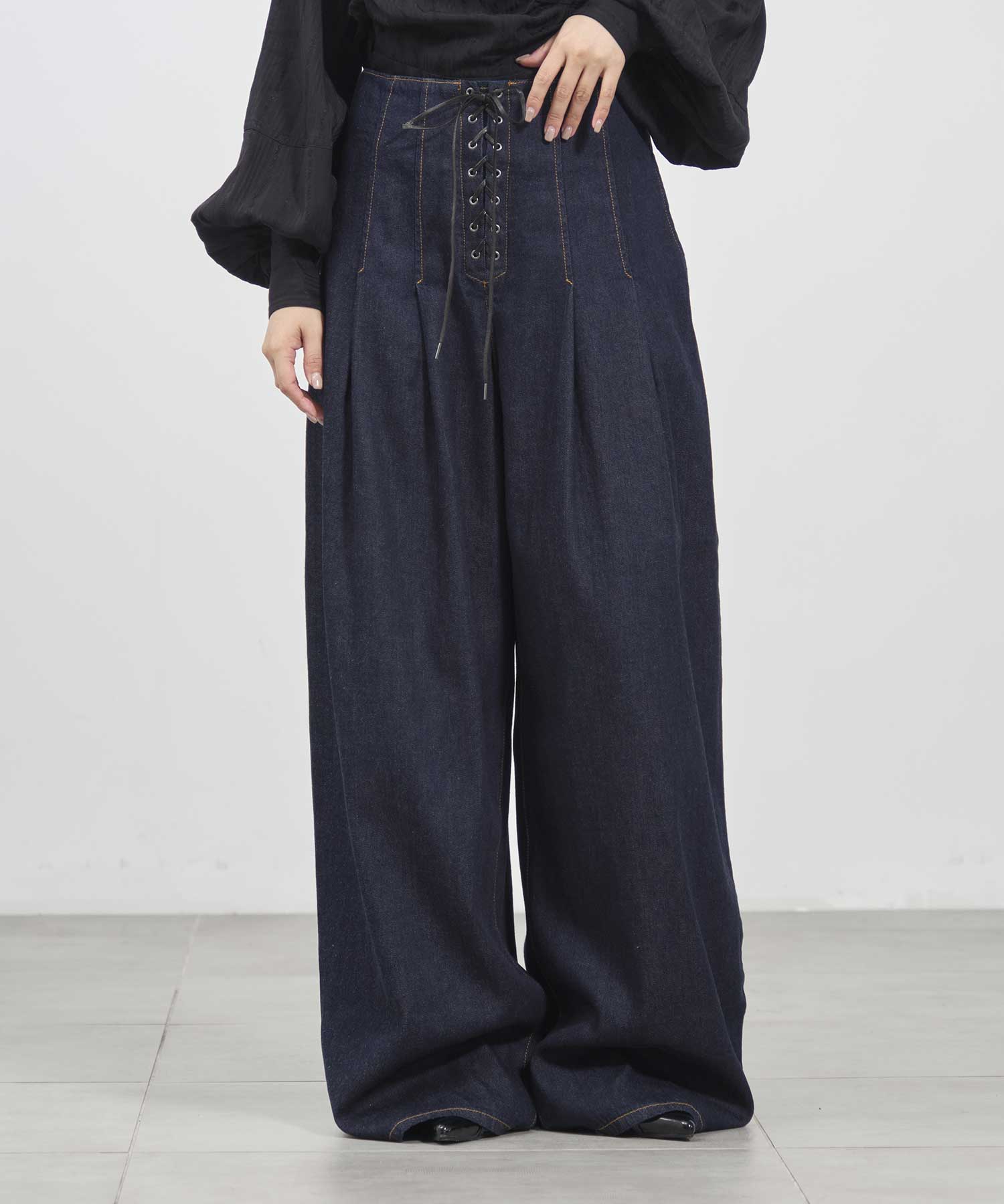 Pleated wide-legged jeans FETICO