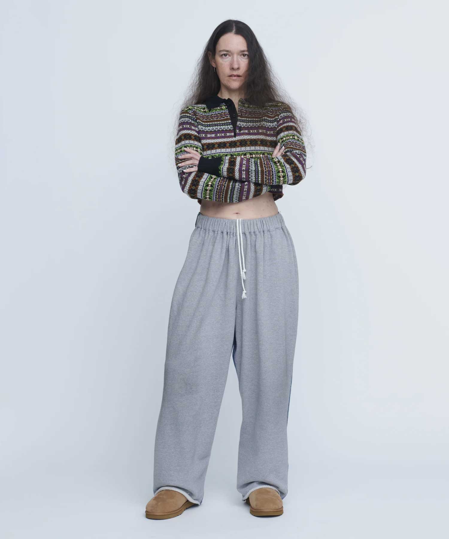 Hybride Sweat Denim Pants INSCRIRE