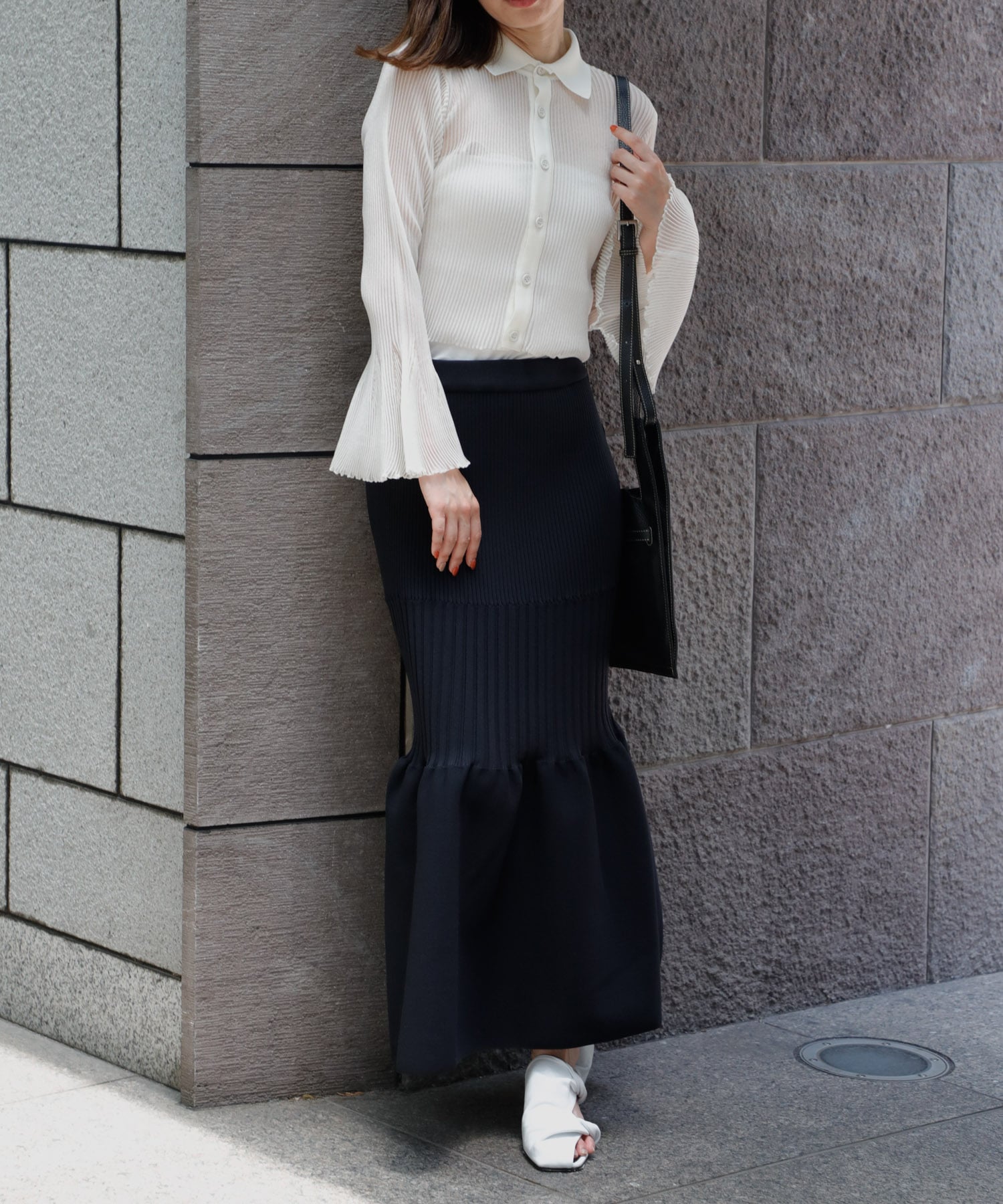 FLUTED MERMAID SKIRT CFCL