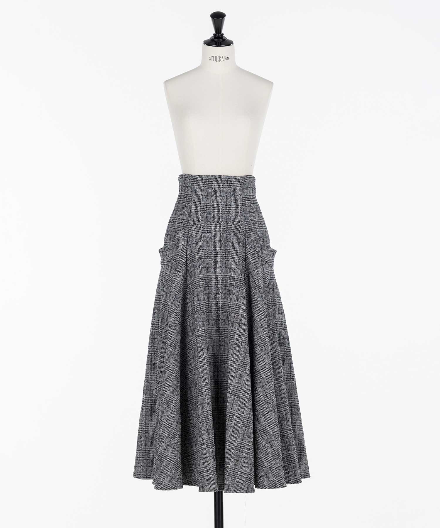 Glen check flared skirt FETICO