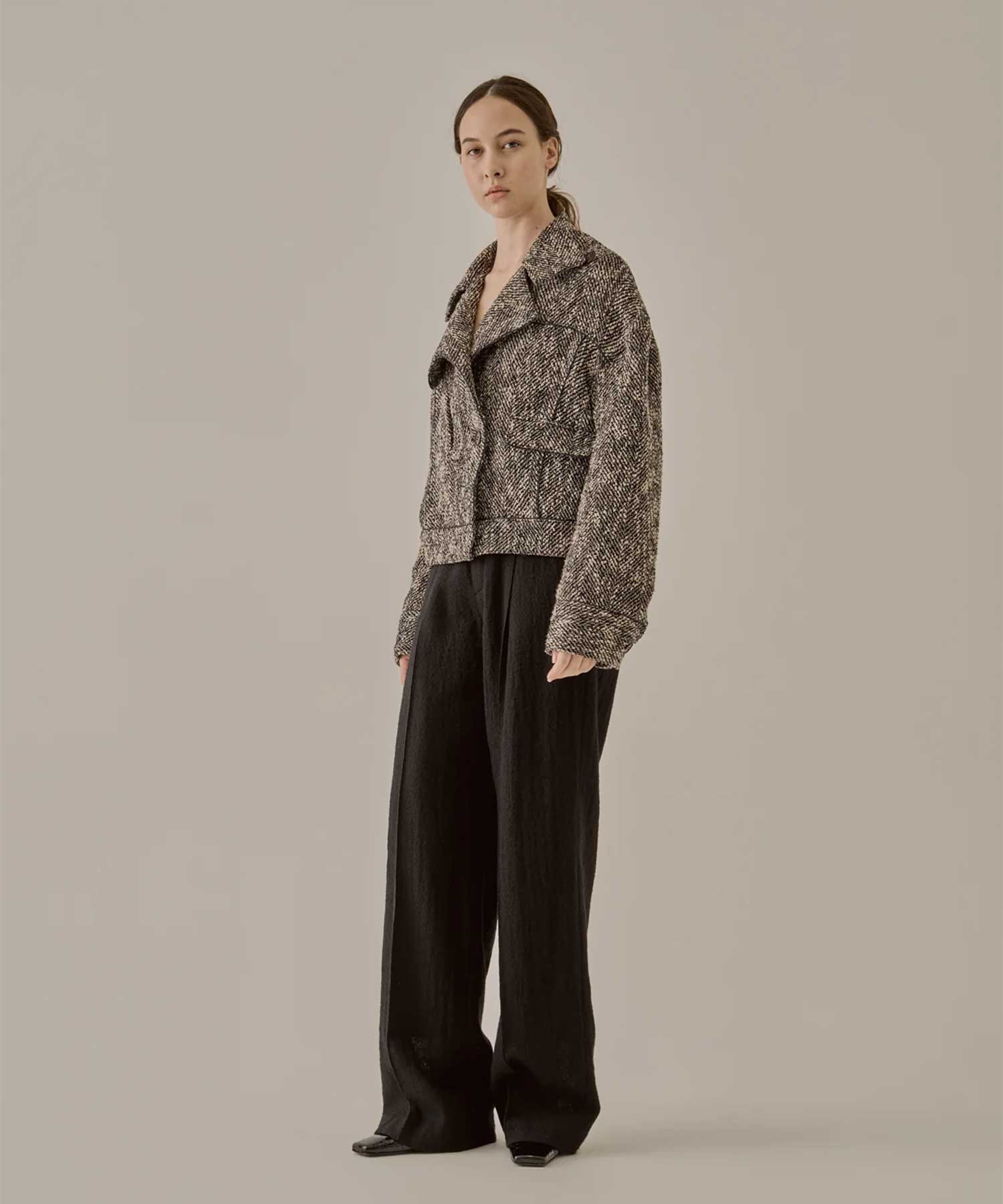 Rosanna tweed blouson BK AKIRANAKA