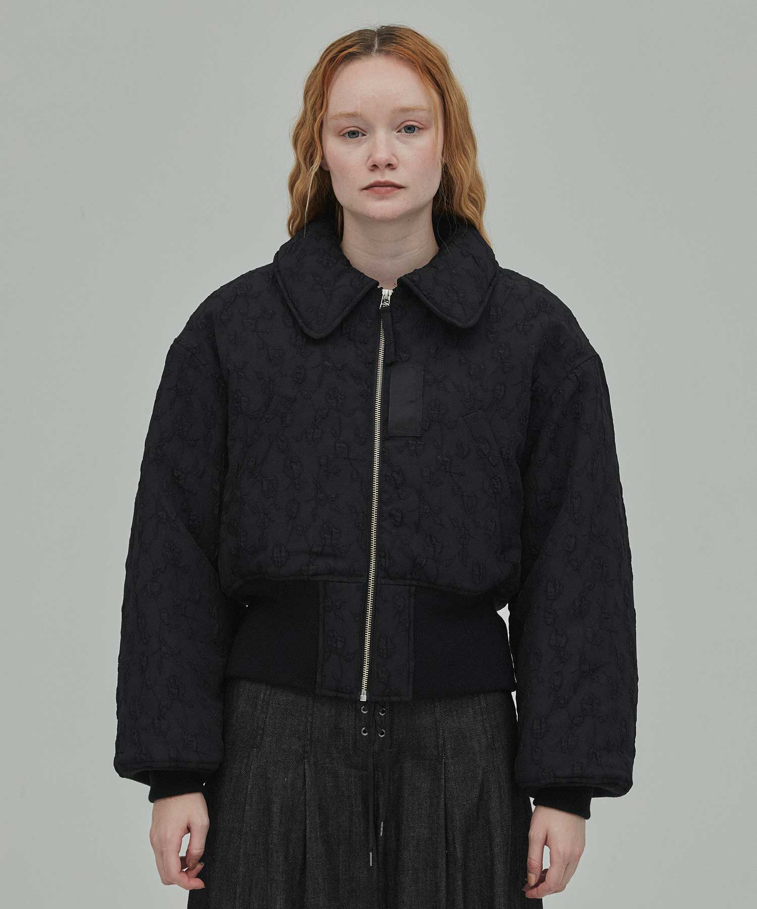 Floral jacquard bomber jacket FETICO