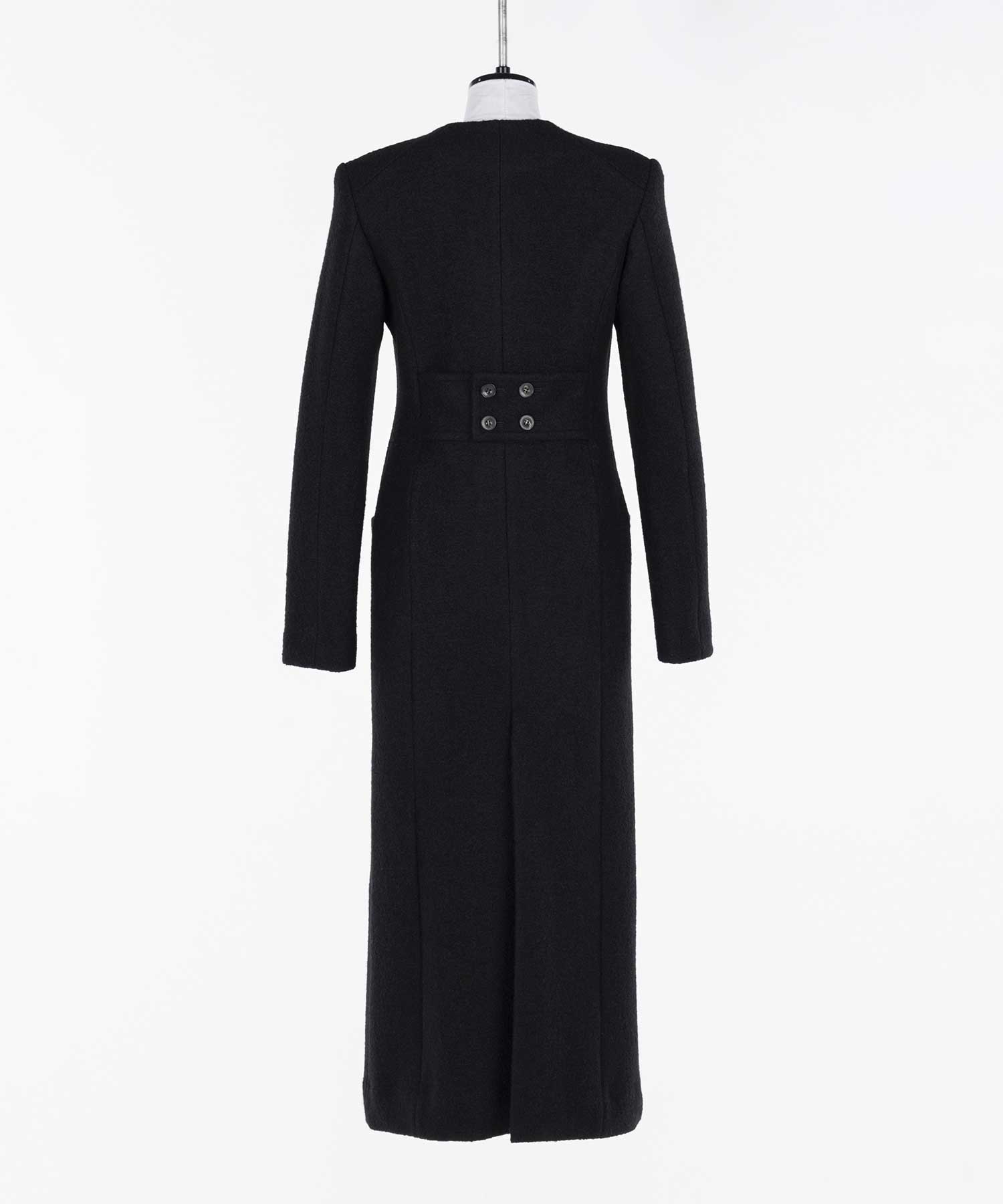 Single-breasted boucle wool coat FETICO