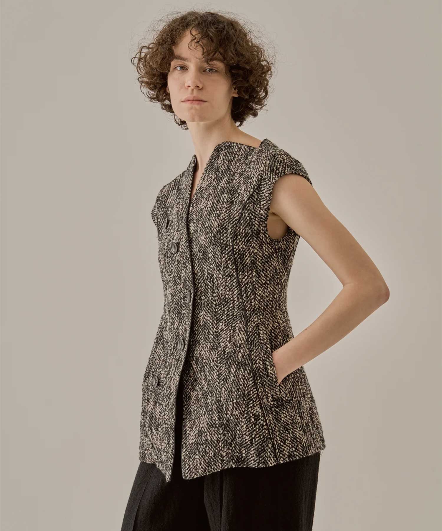 Sesilia tweed jacket BKWH AKIRANAKA