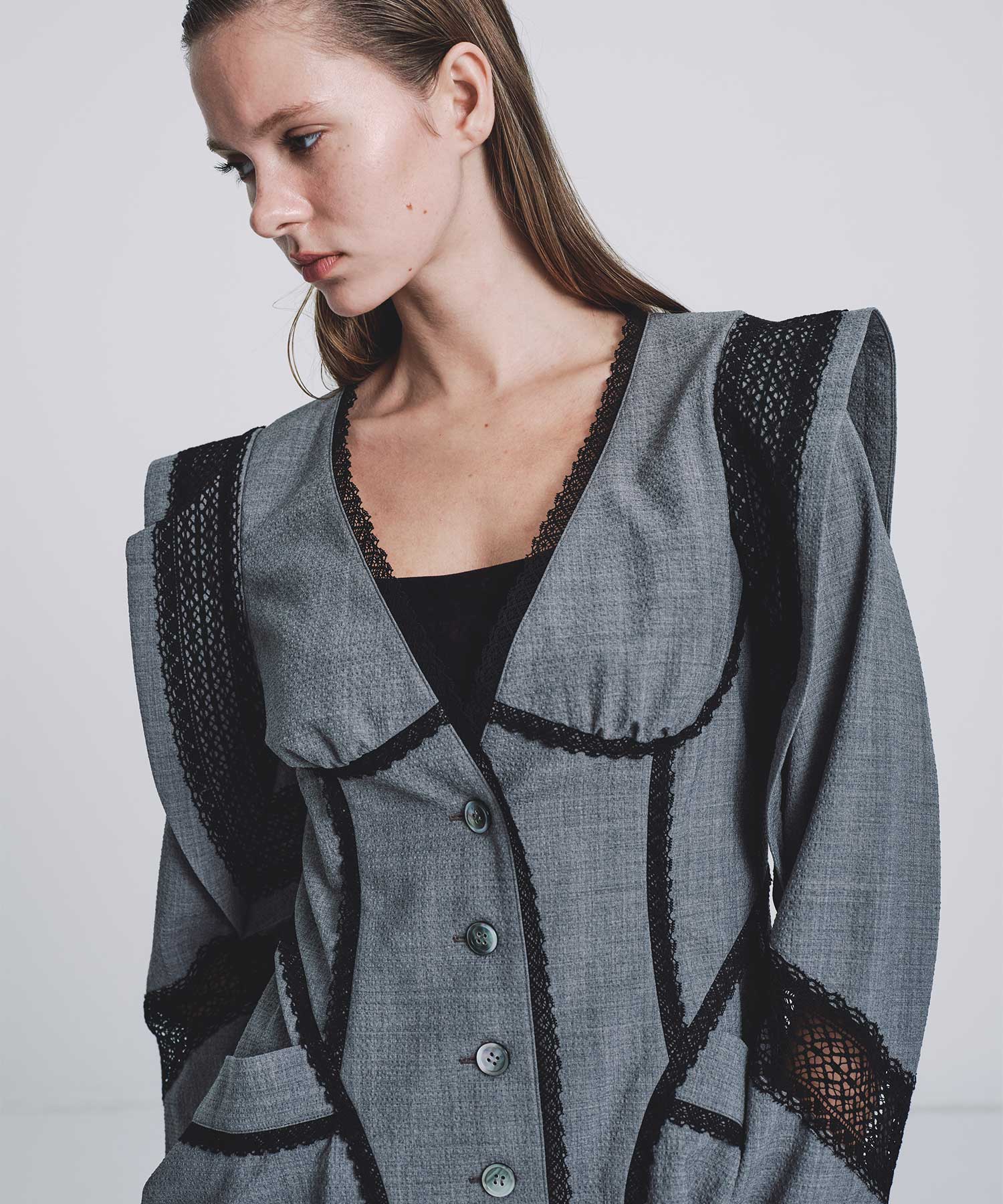 別注 LACE-PANELED JACKET FETICO