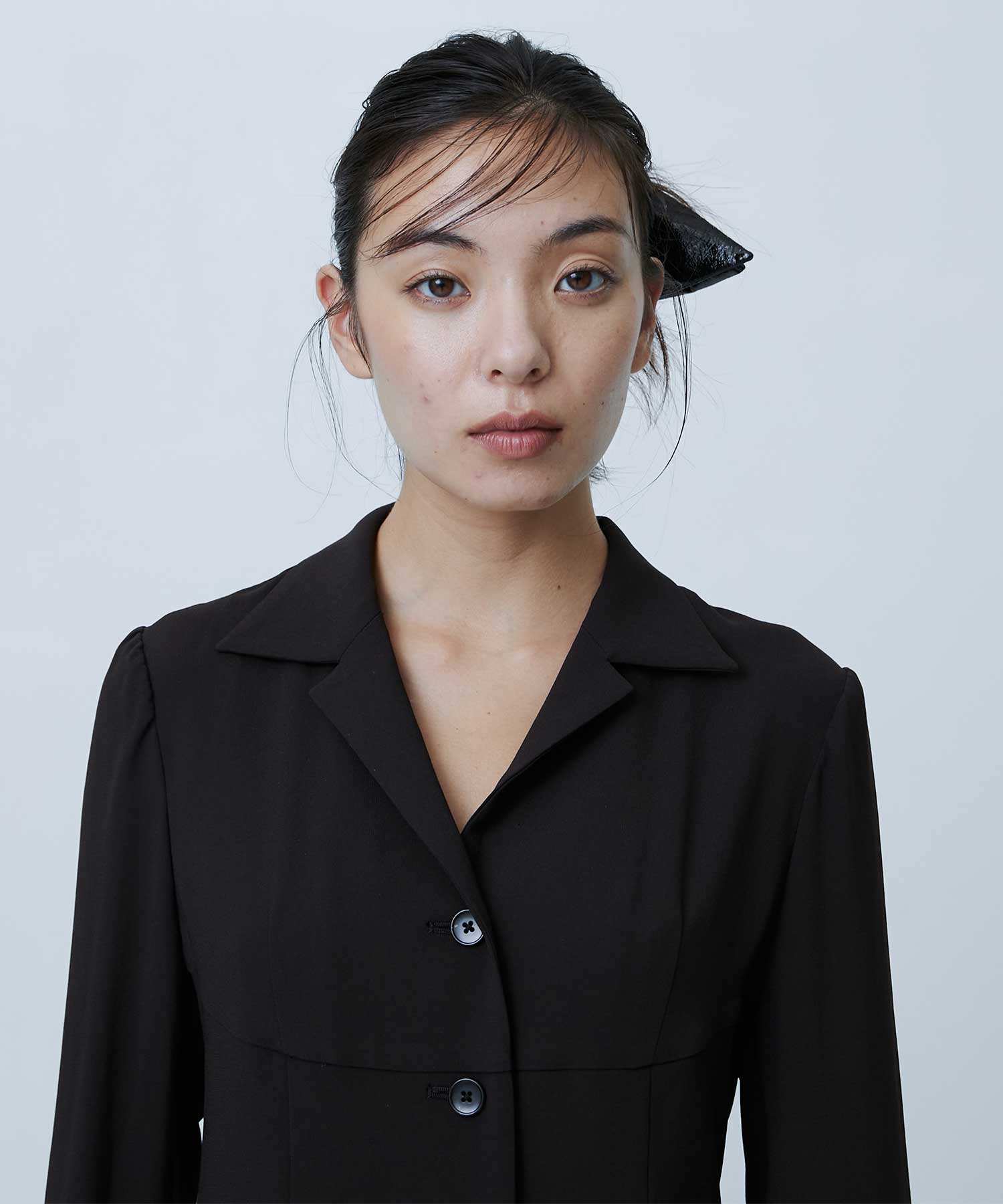 Faux Leather bow hair clip FETICO