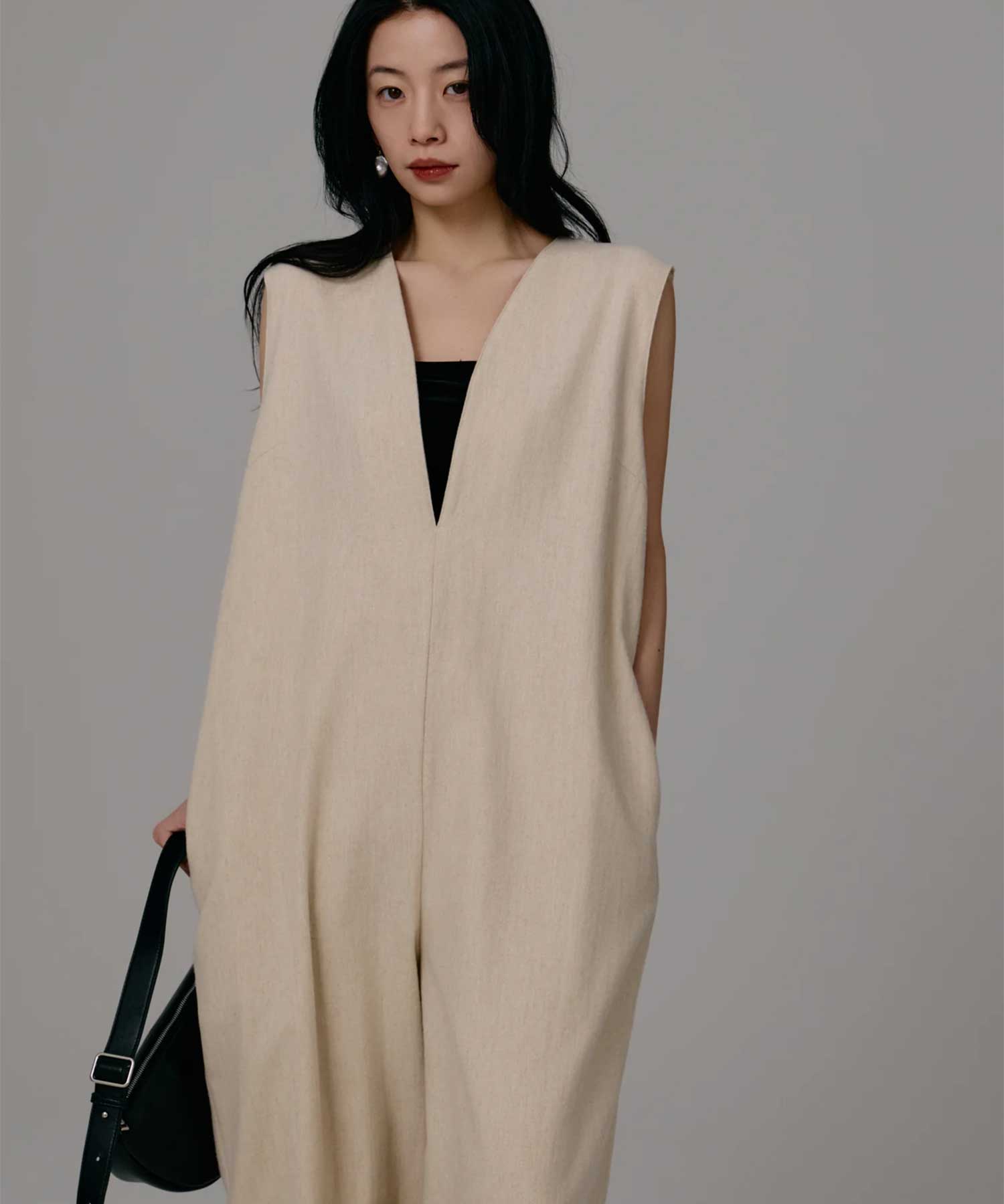 Vneck tweed combinaison Louren