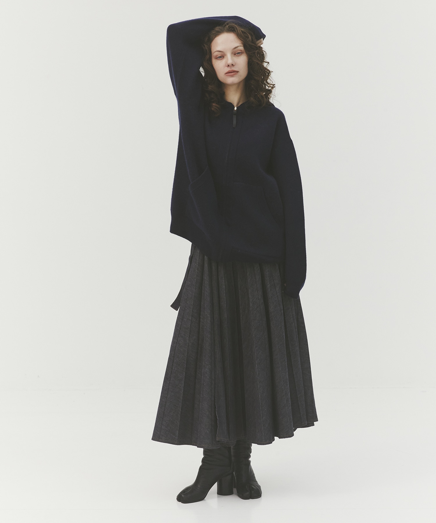 CASHMERE REVERSIBLE ZIP UP HOODIE THE TOKYO