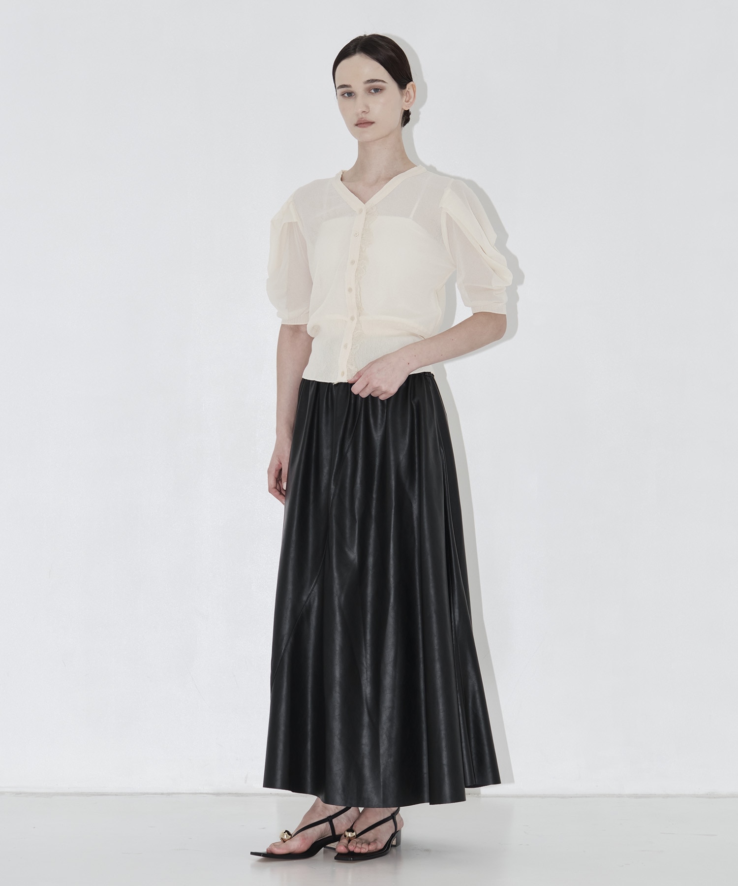 Paz gather waist skirt BK AKIRANAKA
