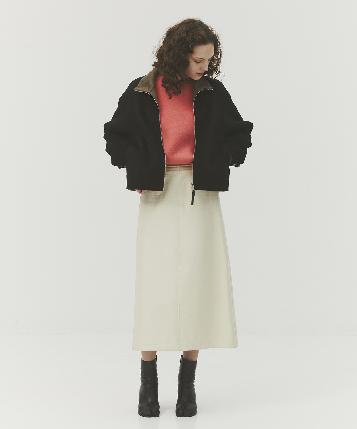 CASHMERE REVERSIBLE STAND ZIP BLOUSON THE TOKYO