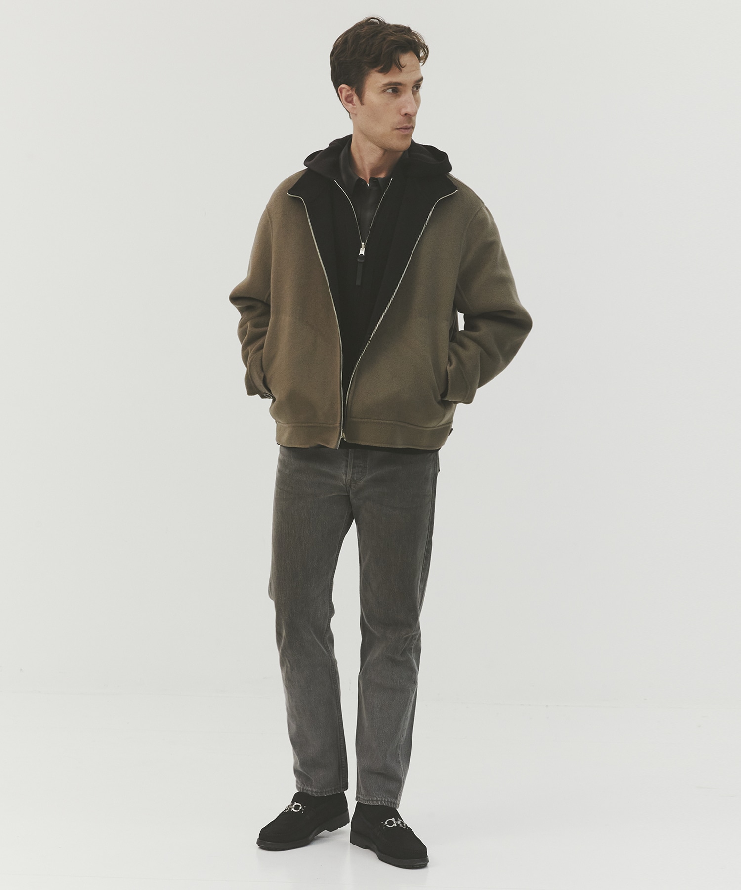 CASHMERE REVERSIBLE STAND ZIP BLOUSON THE TOKYO