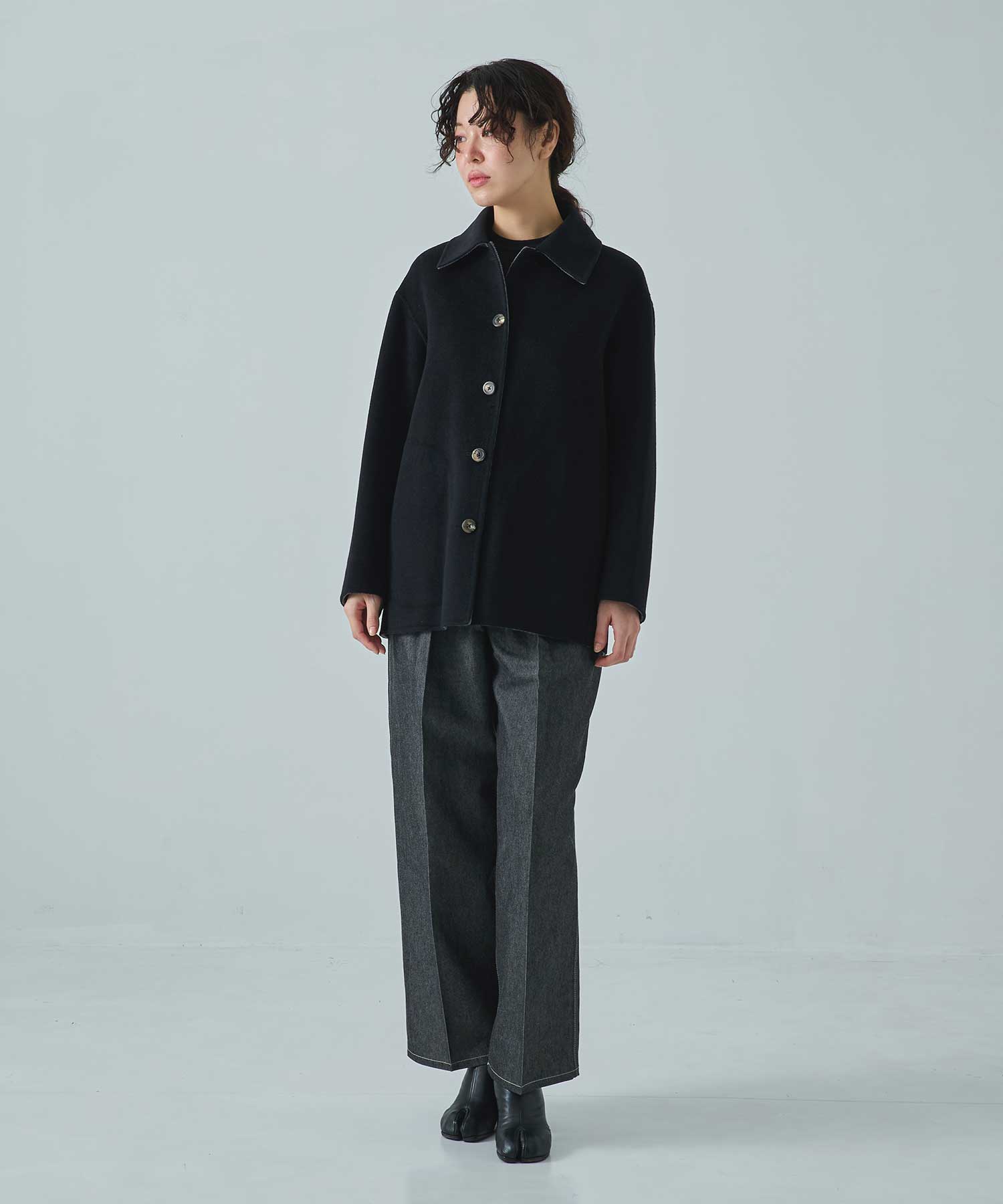CASHMERE/SILK/WOOL SHORT COAT THE TOKYO