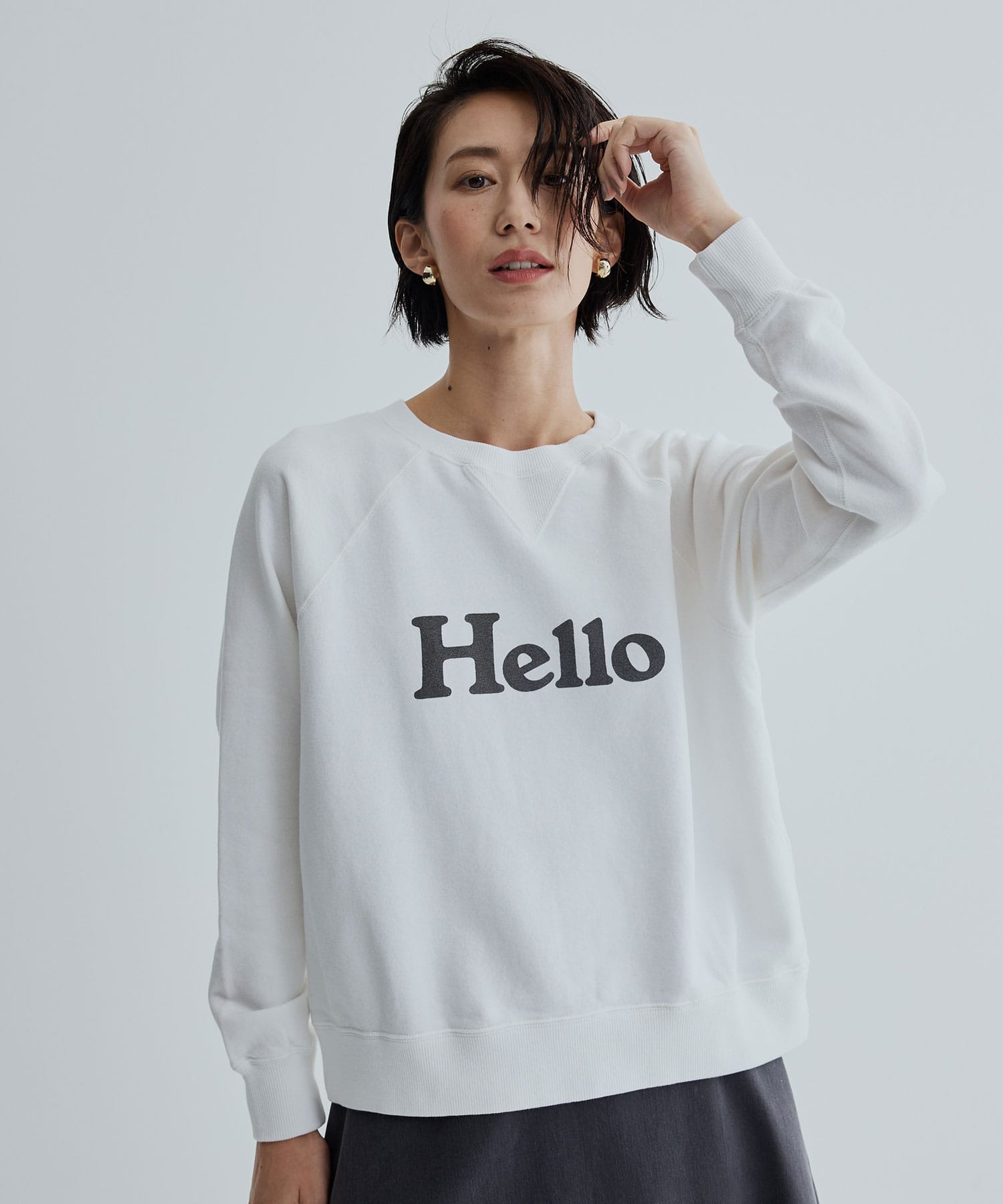 HELLO SWEAT L/S URAKE DYED MADISONBLUE