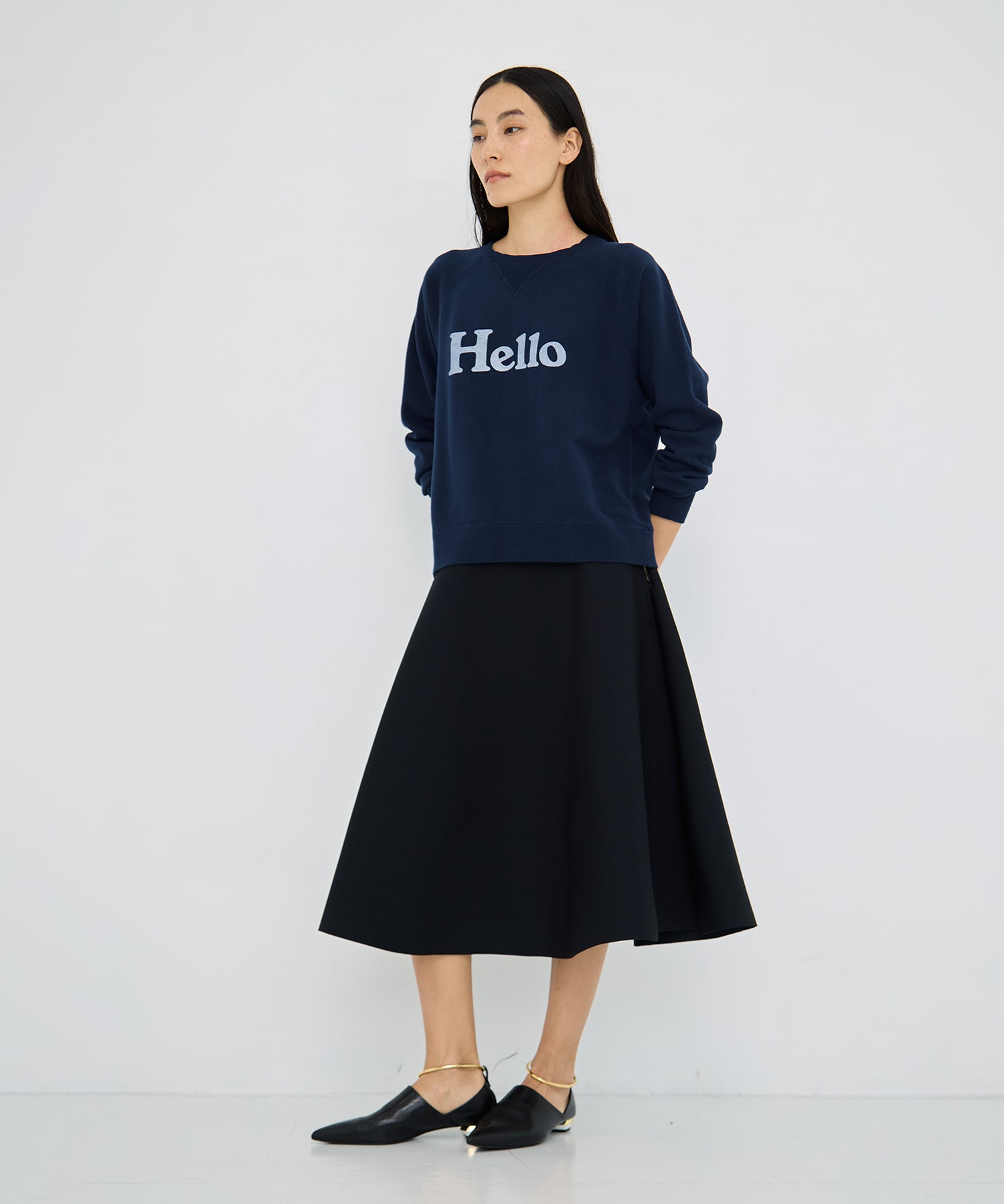 HELLO SWEAT L/S URAKE DYED MADISONBLUE
