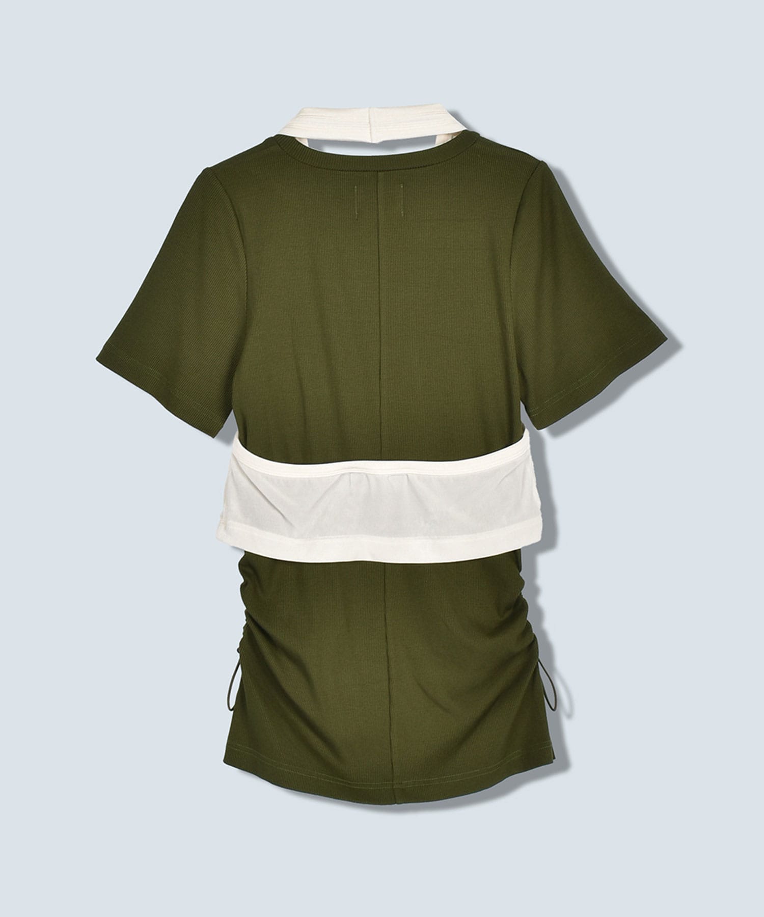 SHEER HALTER LAYERED T-SH OMMO