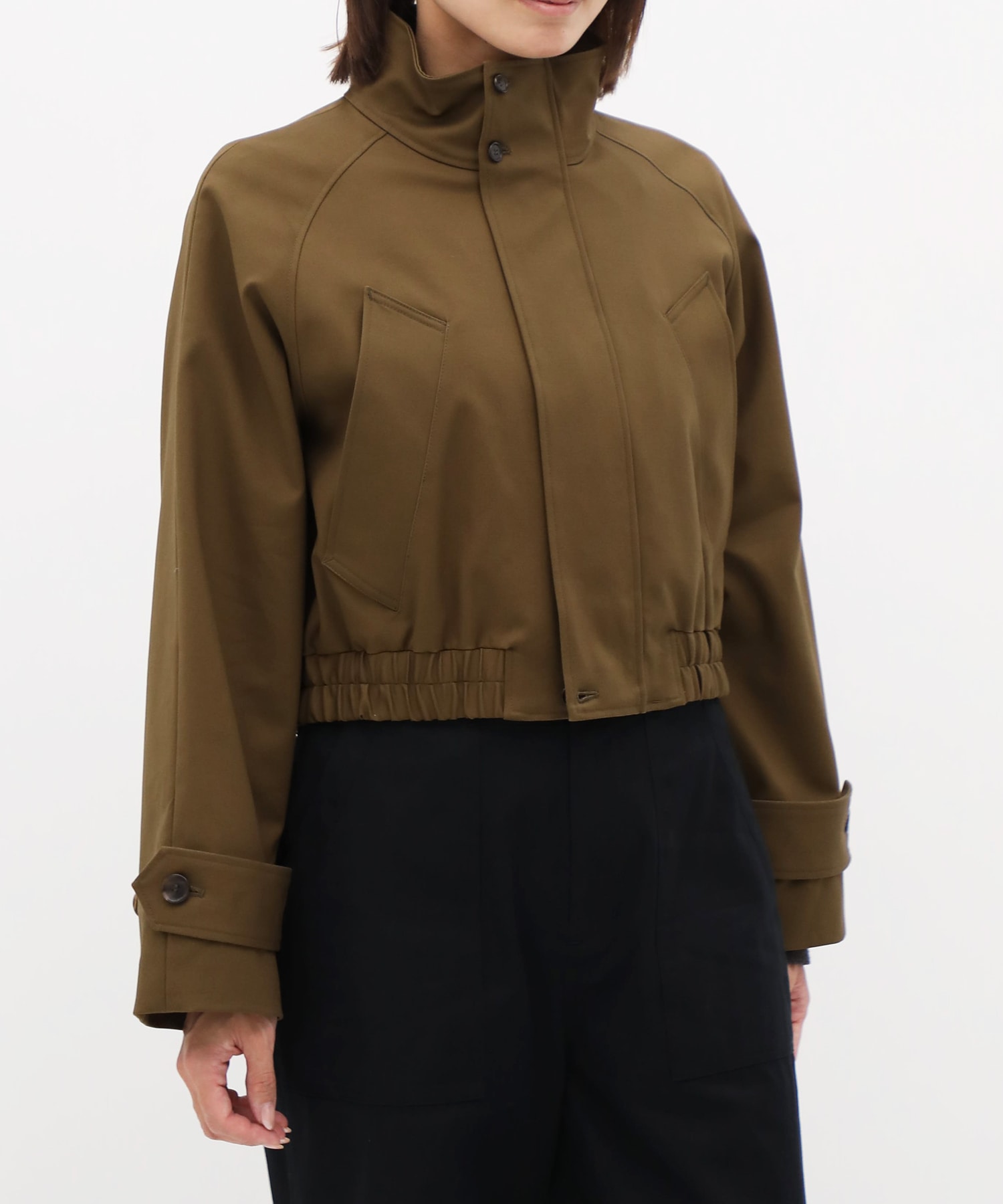 Double Cloth Stand Collar Blouson CITY TOKYO