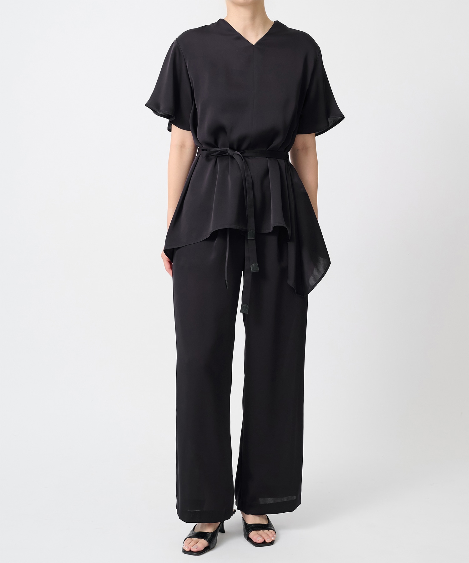 Satin Half Sleeve Blouse THE TOKYO