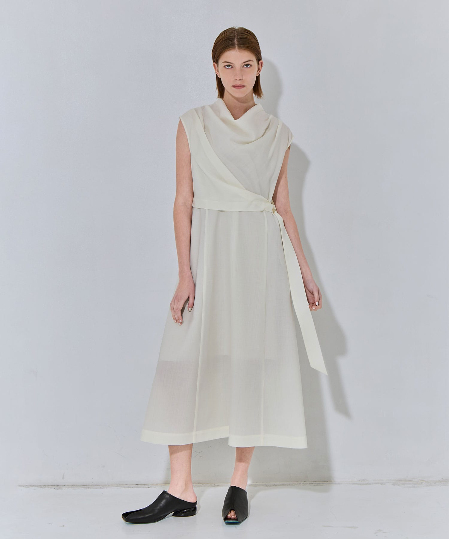 Cowl Neck Wool Dress THE TOKYO