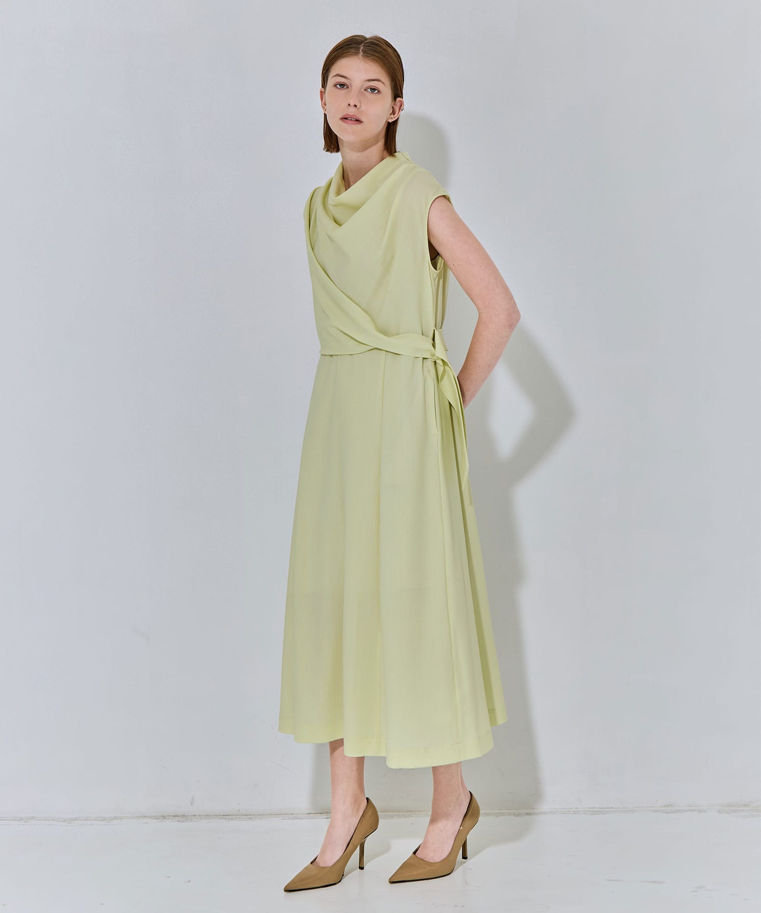 Cowl Neck Wool Dress THE TOKYO