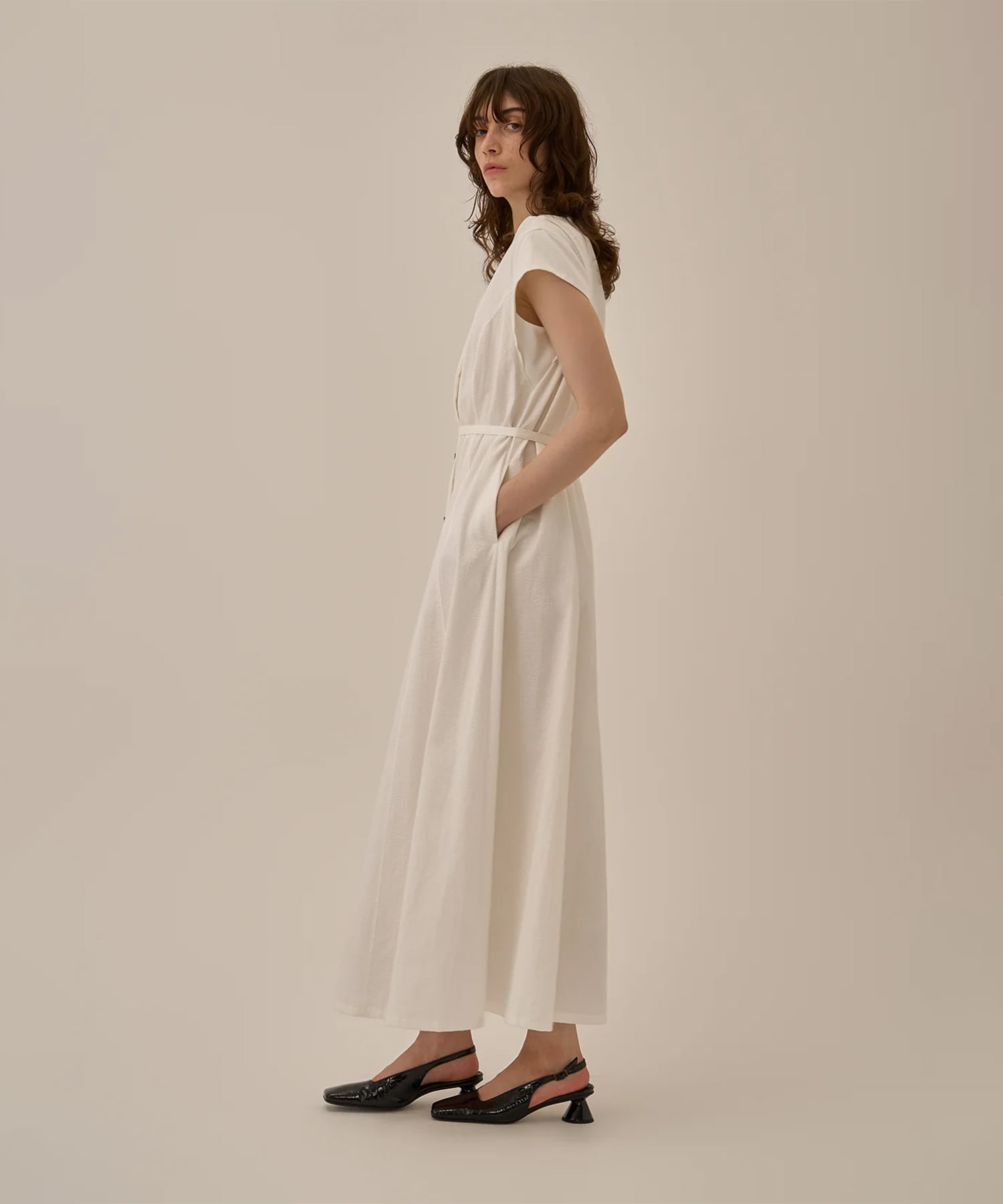 Sesilia asymmetry panel dress AKIRANAKA