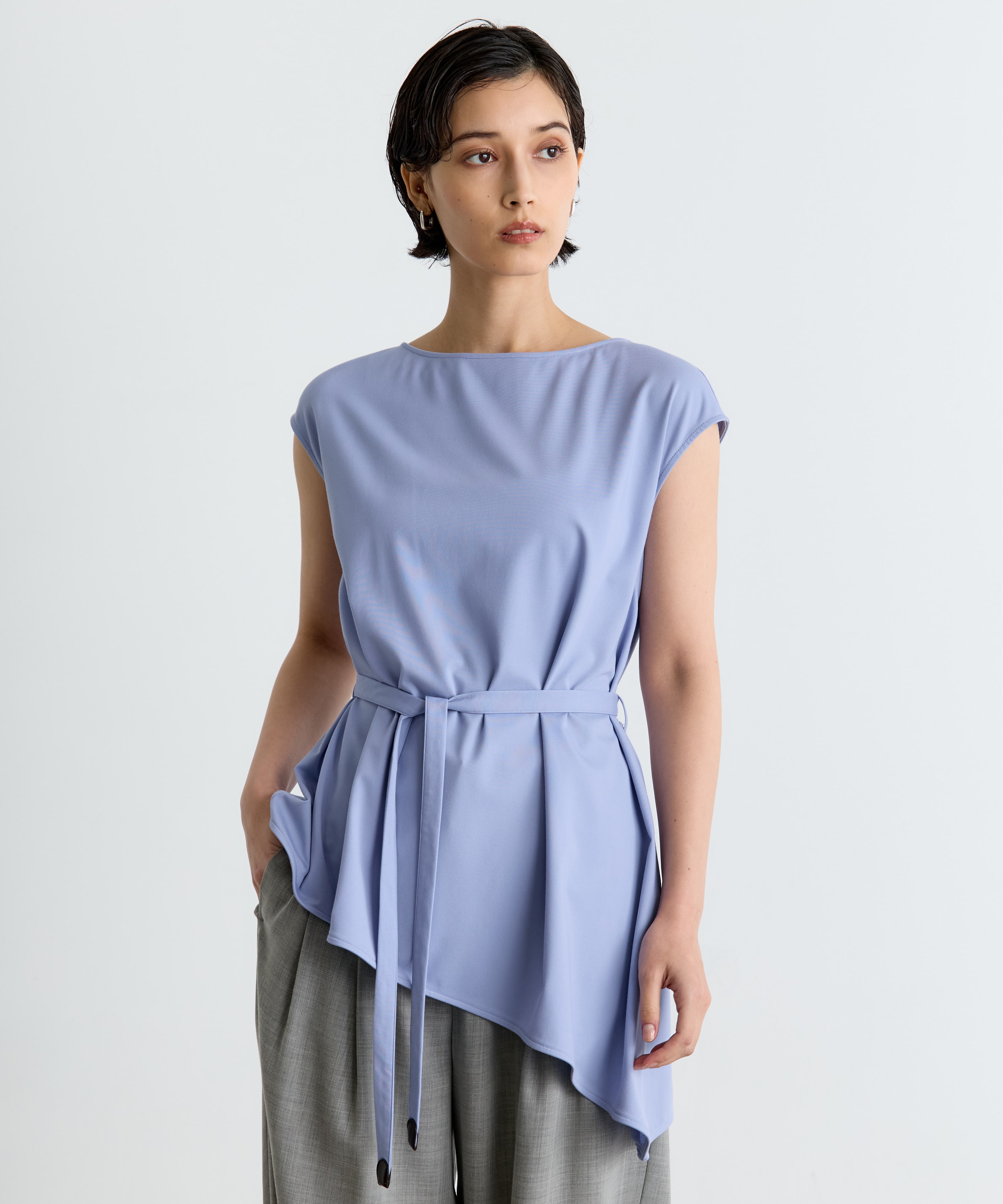 French Sleeve Asymmetry Tops THE TOKYO