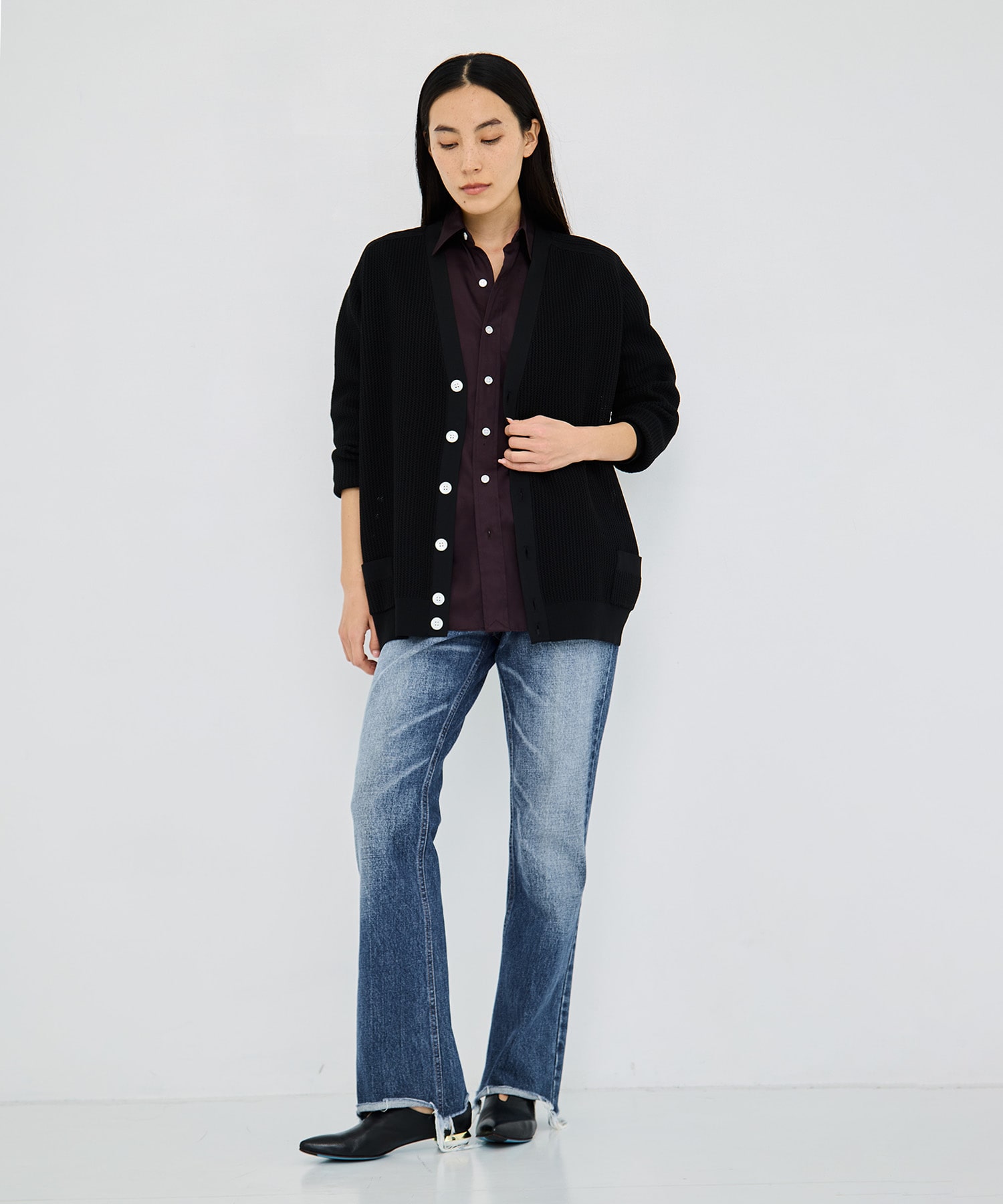 BIG KNIT V CD MESH MADISONBLUE