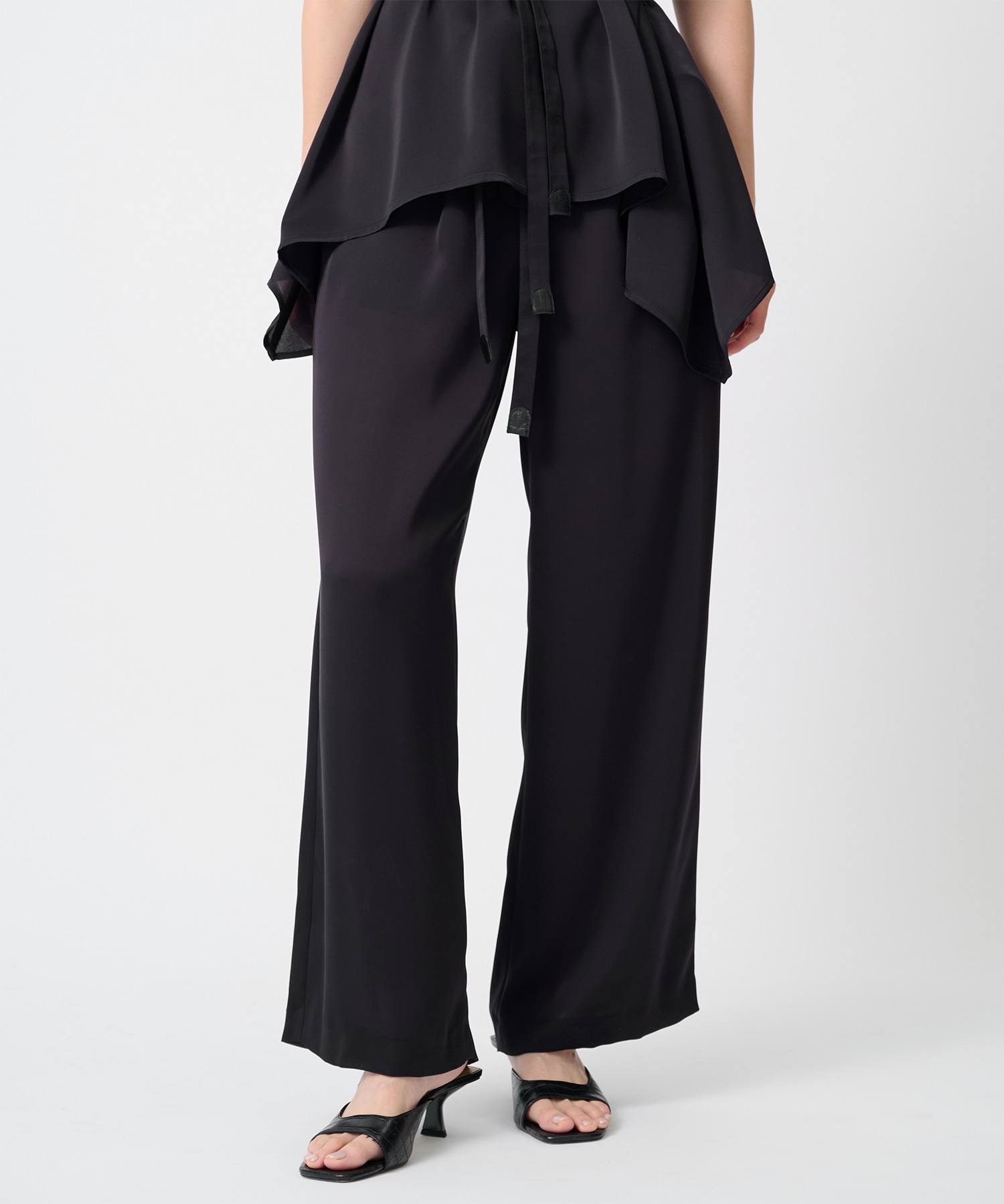 Satin Straight Pants THE TOKYO