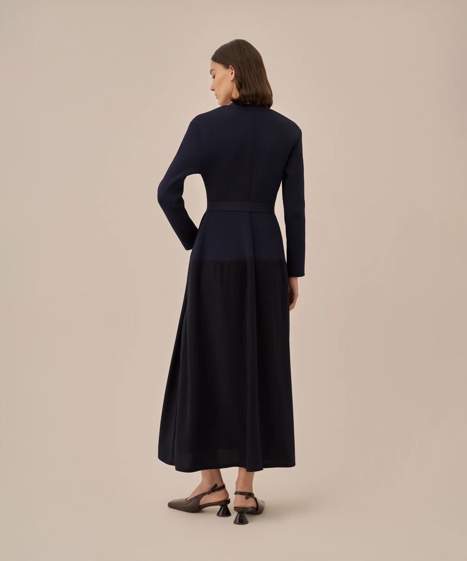 Jessica combi tex knit dress NV AKIRANAKA