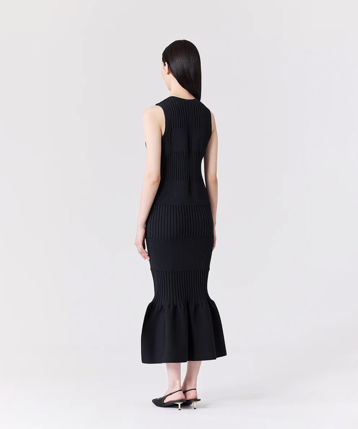 FLUTED SLEEVELESS MERMAID DRESS CFCL