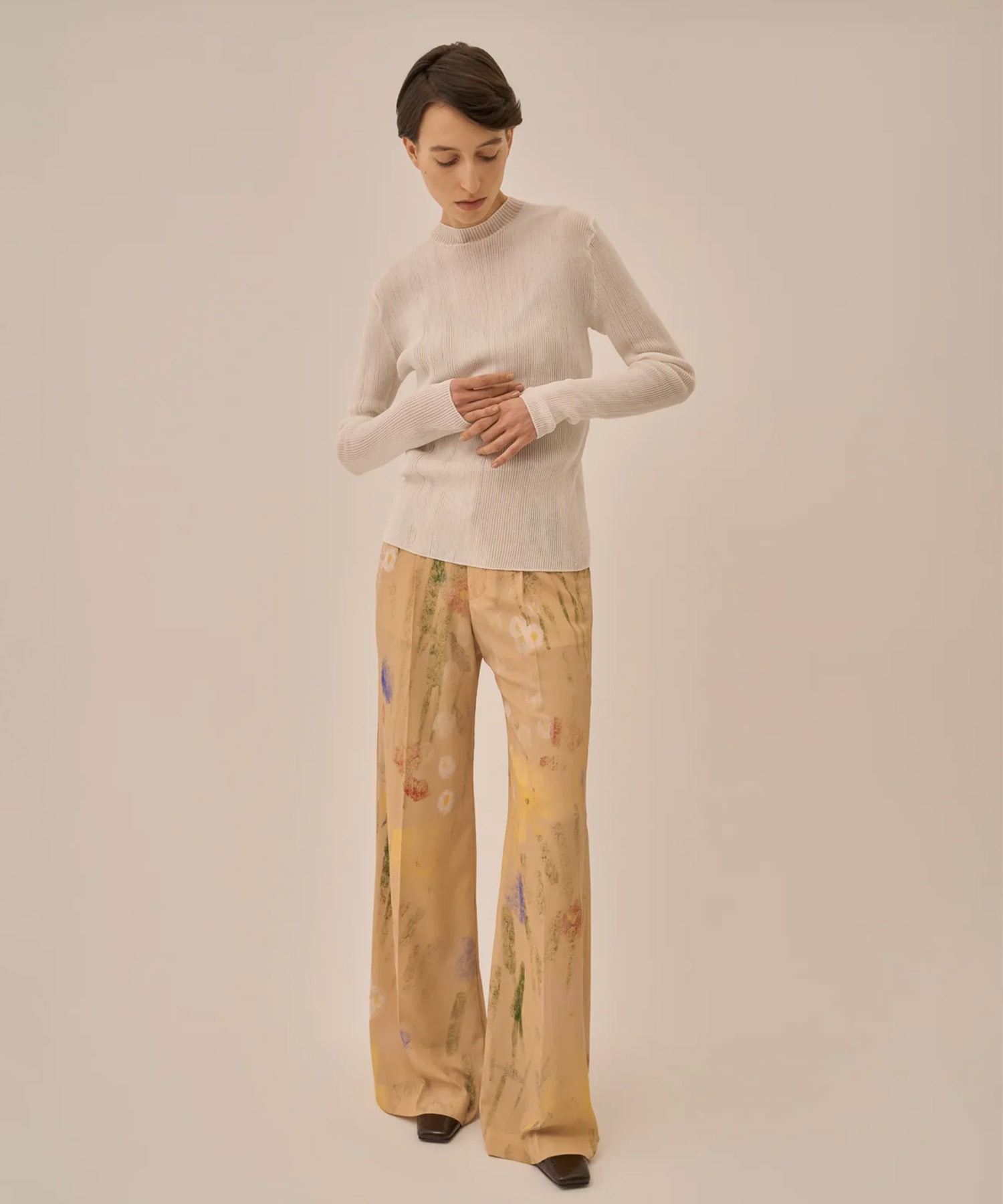 Basilia sequins knit pullover AKIRANAKA