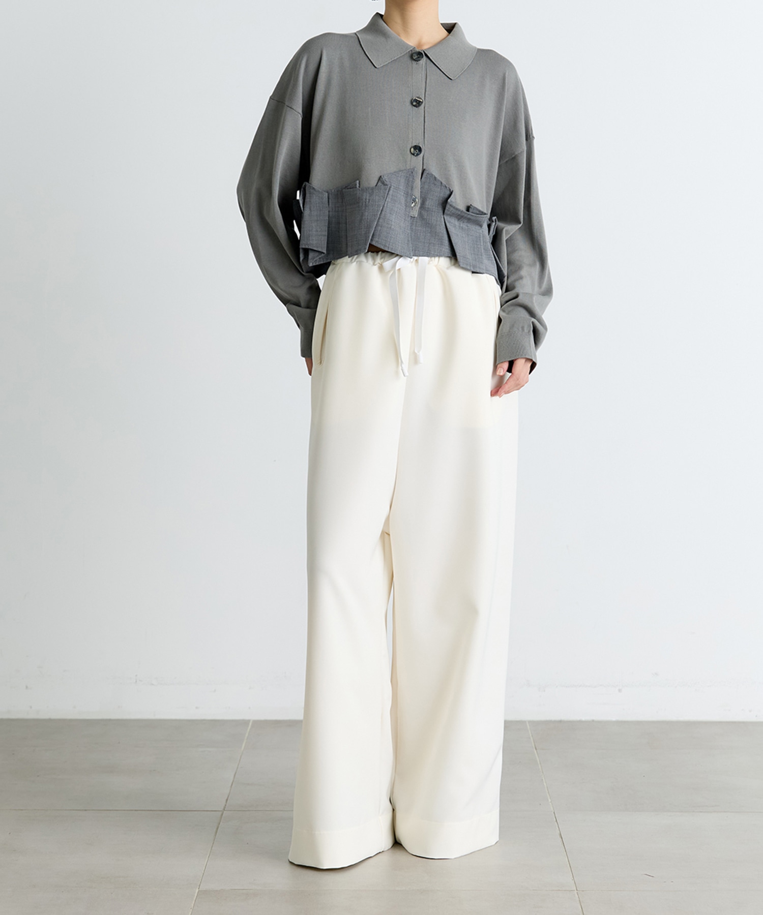 TACK DOCKING-HEM CARDIGAN ENFOLD