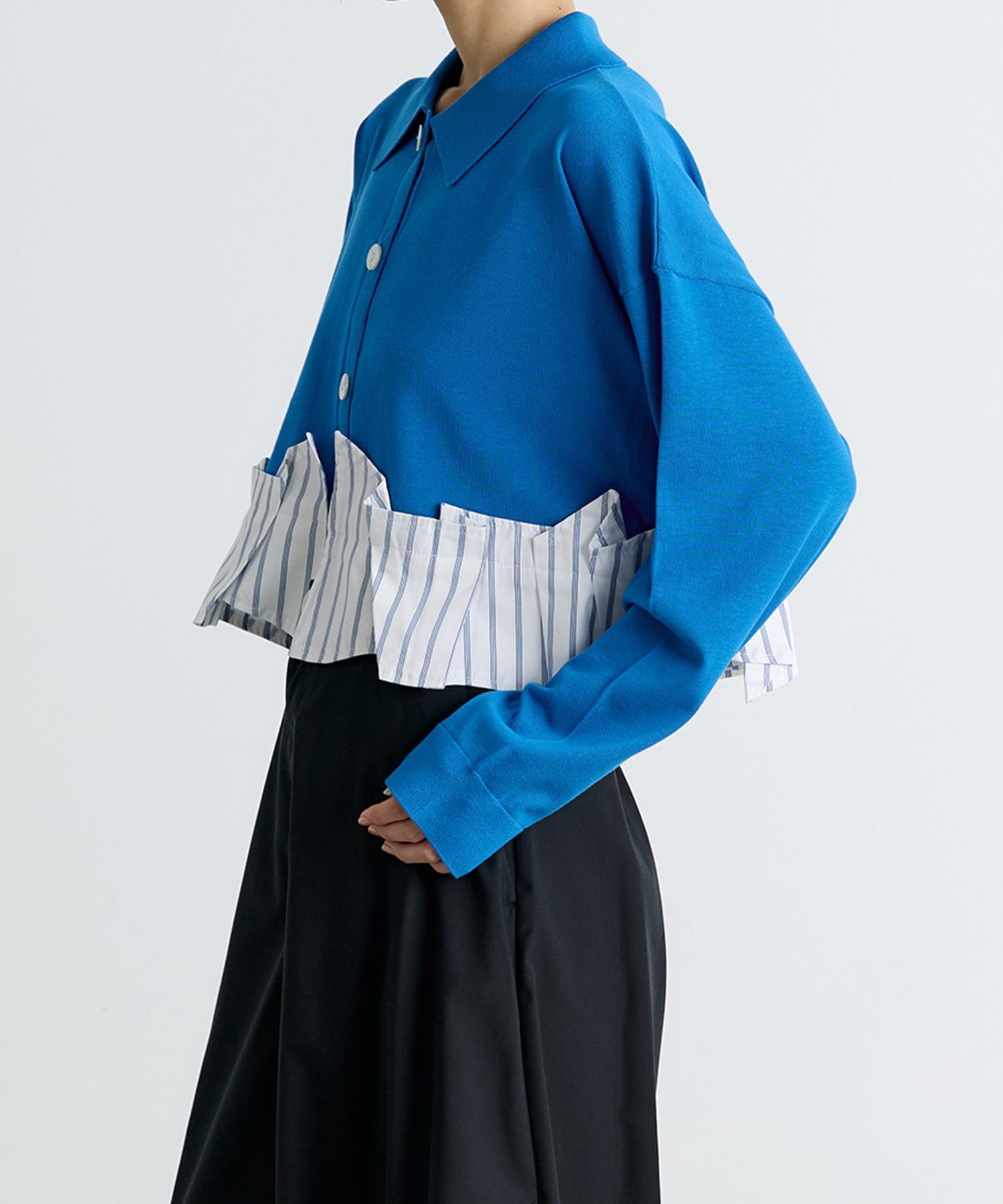 TACK DOCKING-HEM CARDIGAN ENFOLD