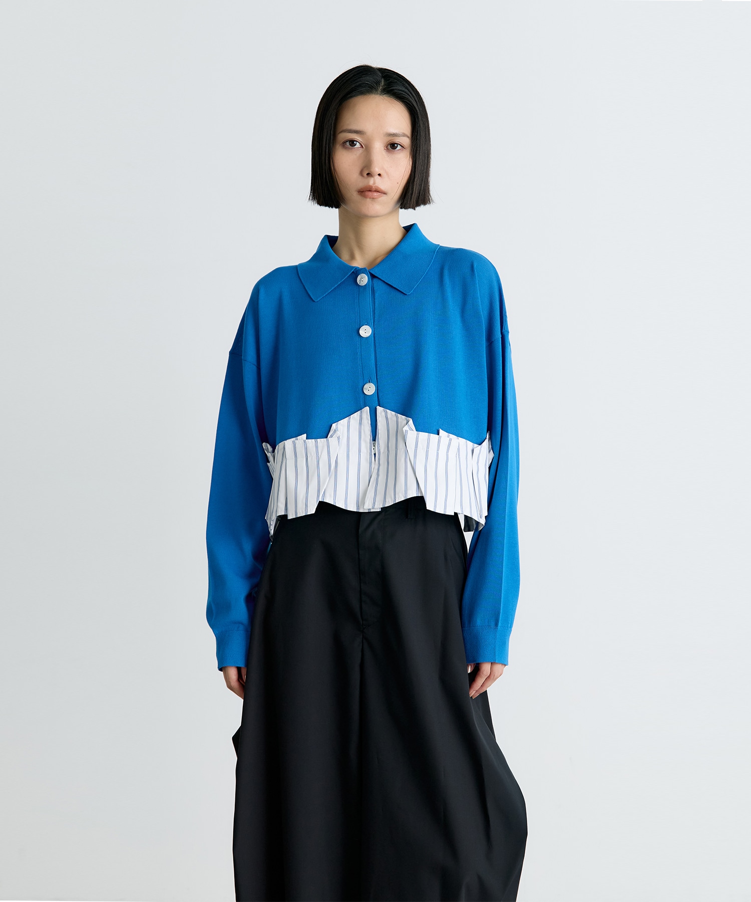 TACK DOCKING-HEM CARDIGAN ENFOLD