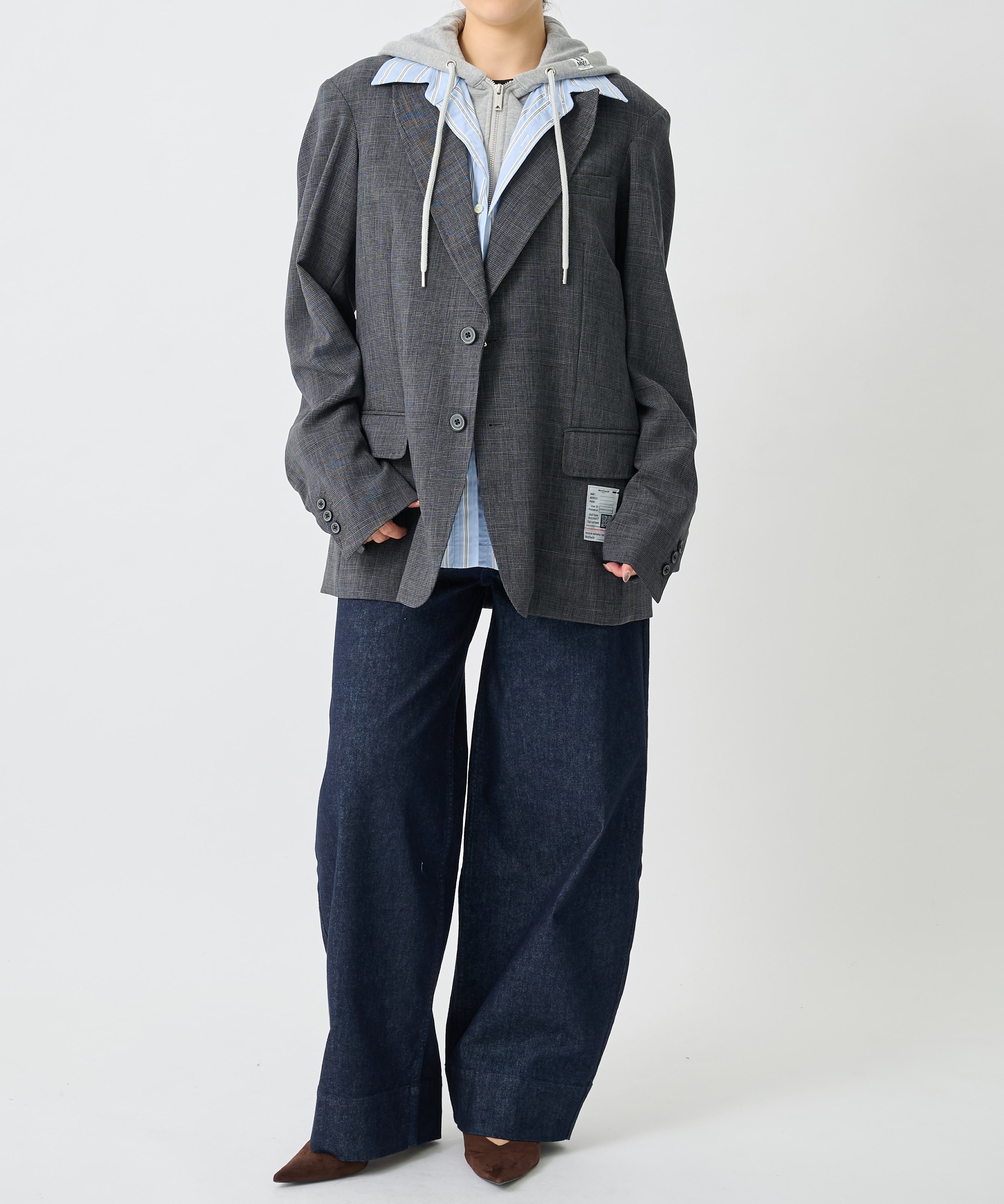 THREE LAYERED HOUNDSTOOTH JACKET Maison MIHARA YASUHIRO