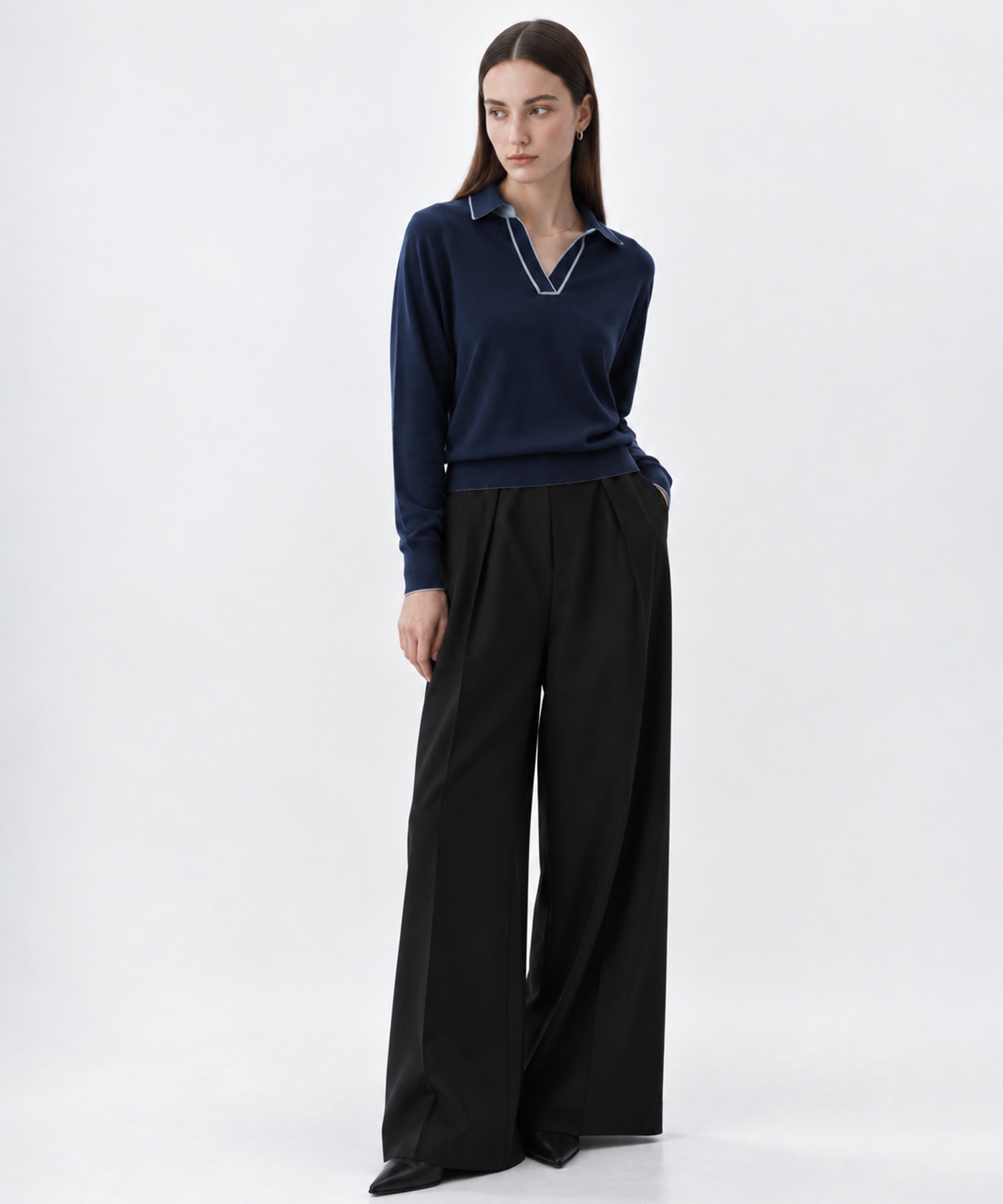 CASHMERE/SILK REVERSIBLE SKIPPER PULLOVER THE TOKYO