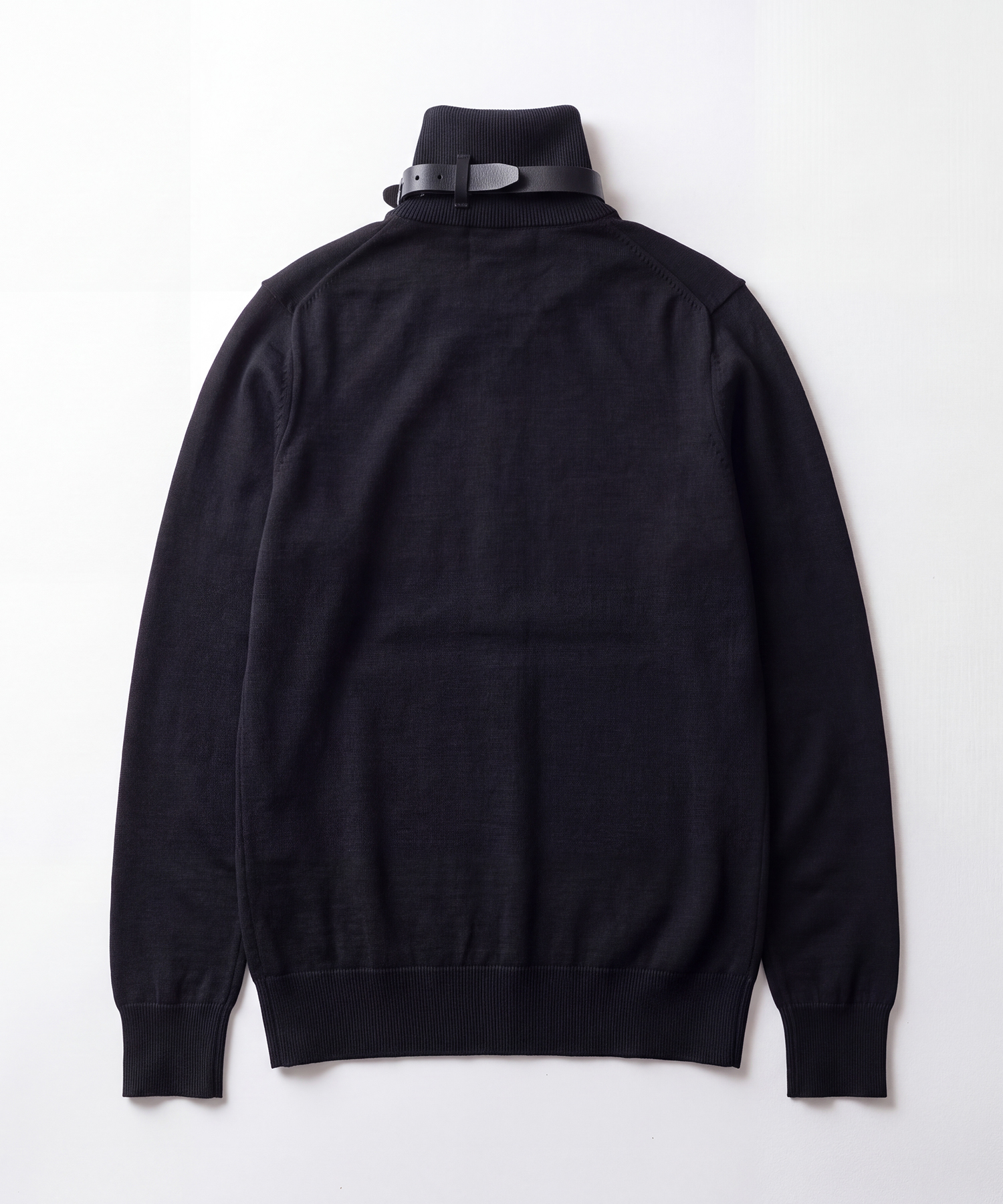 Belted High-Neck Sweater KEISUKEYOSHIDA