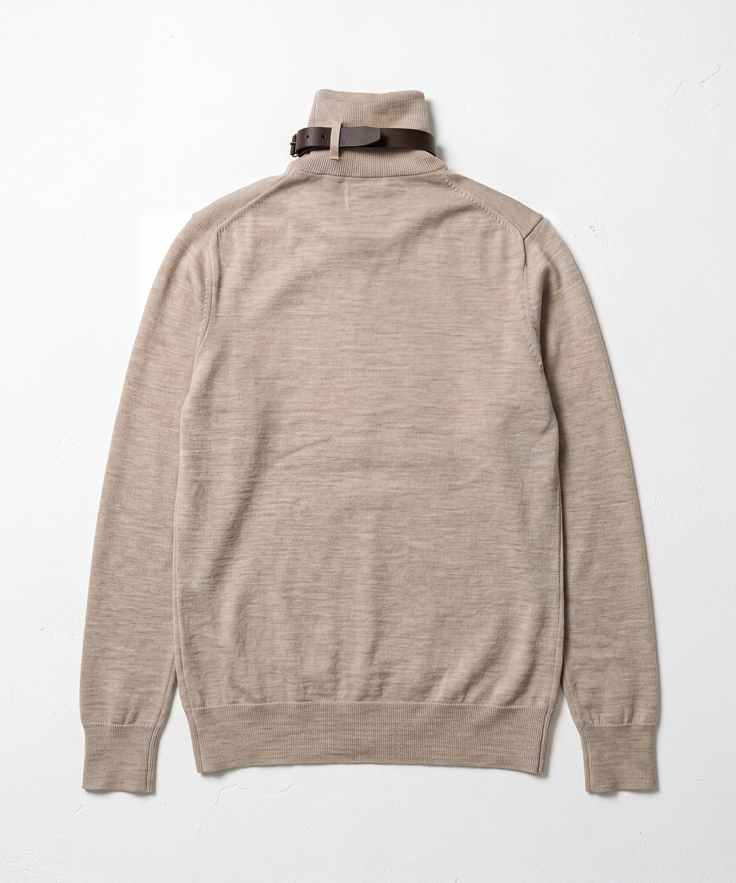 Belted High-Neck Sweater KEISUKEYOSHIDA