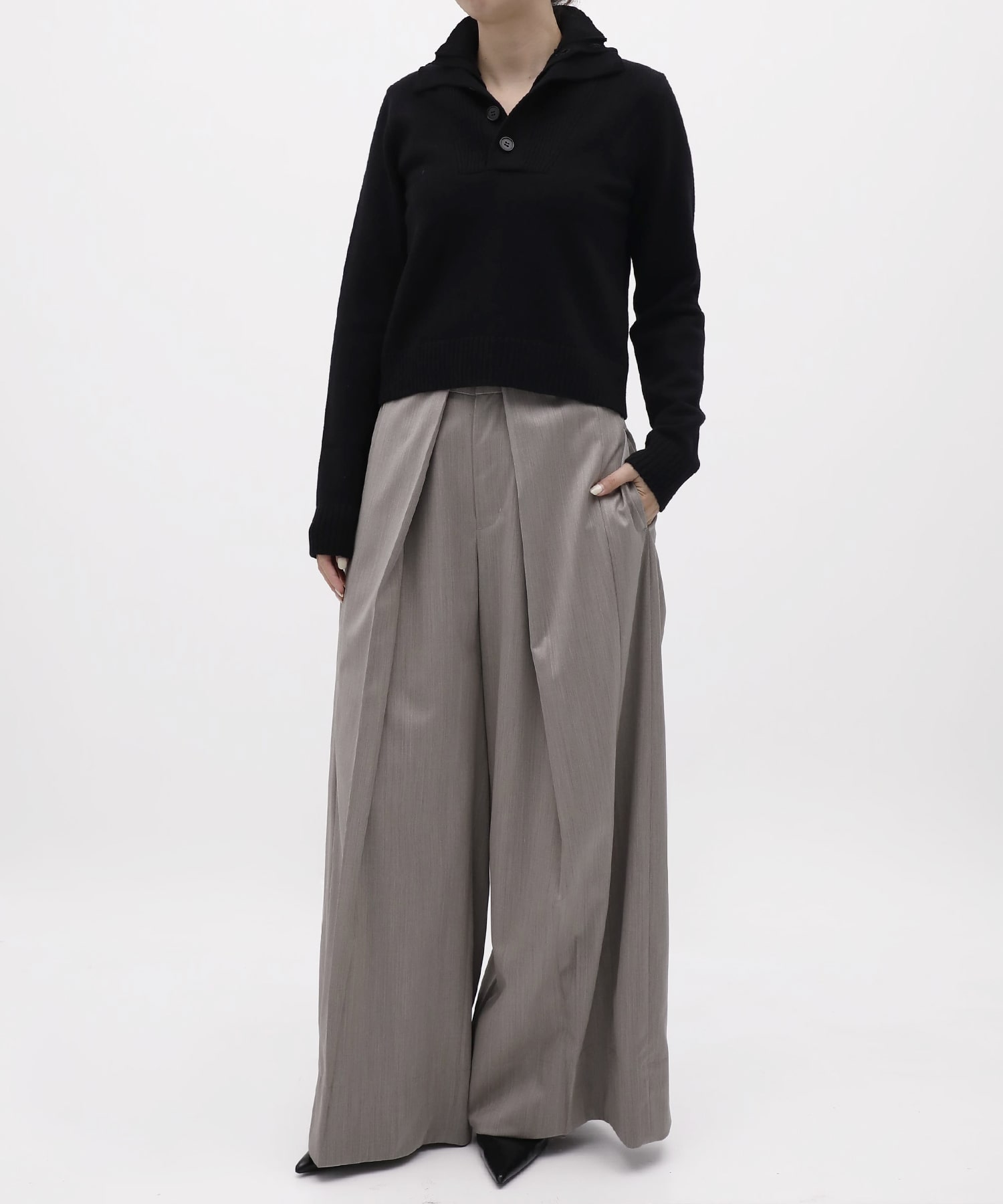 Lams Wool Knit Pullover KEISUKEYOSHIDA