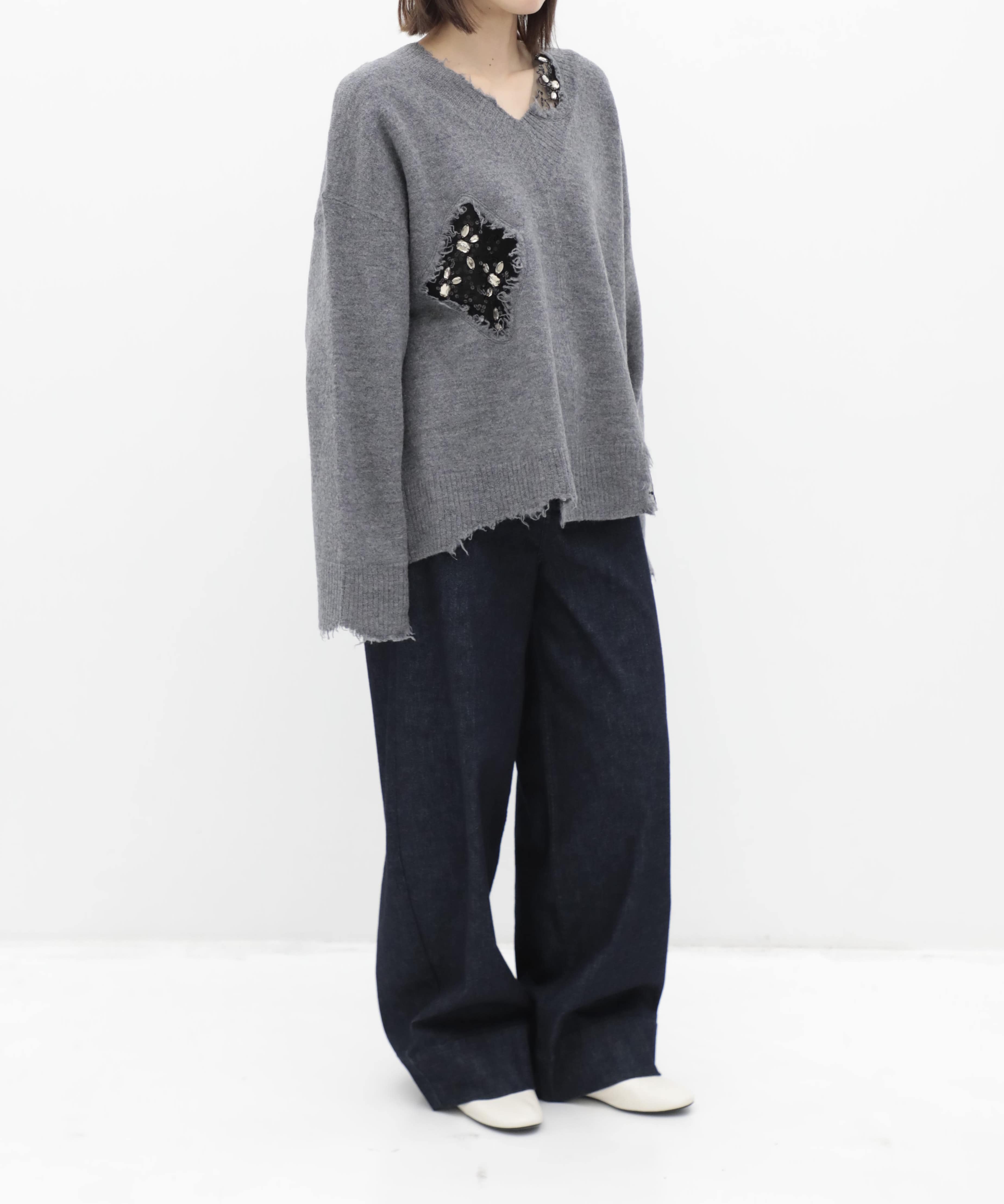 別注 エローデッドエンブロイダリーセーター EZUMi
