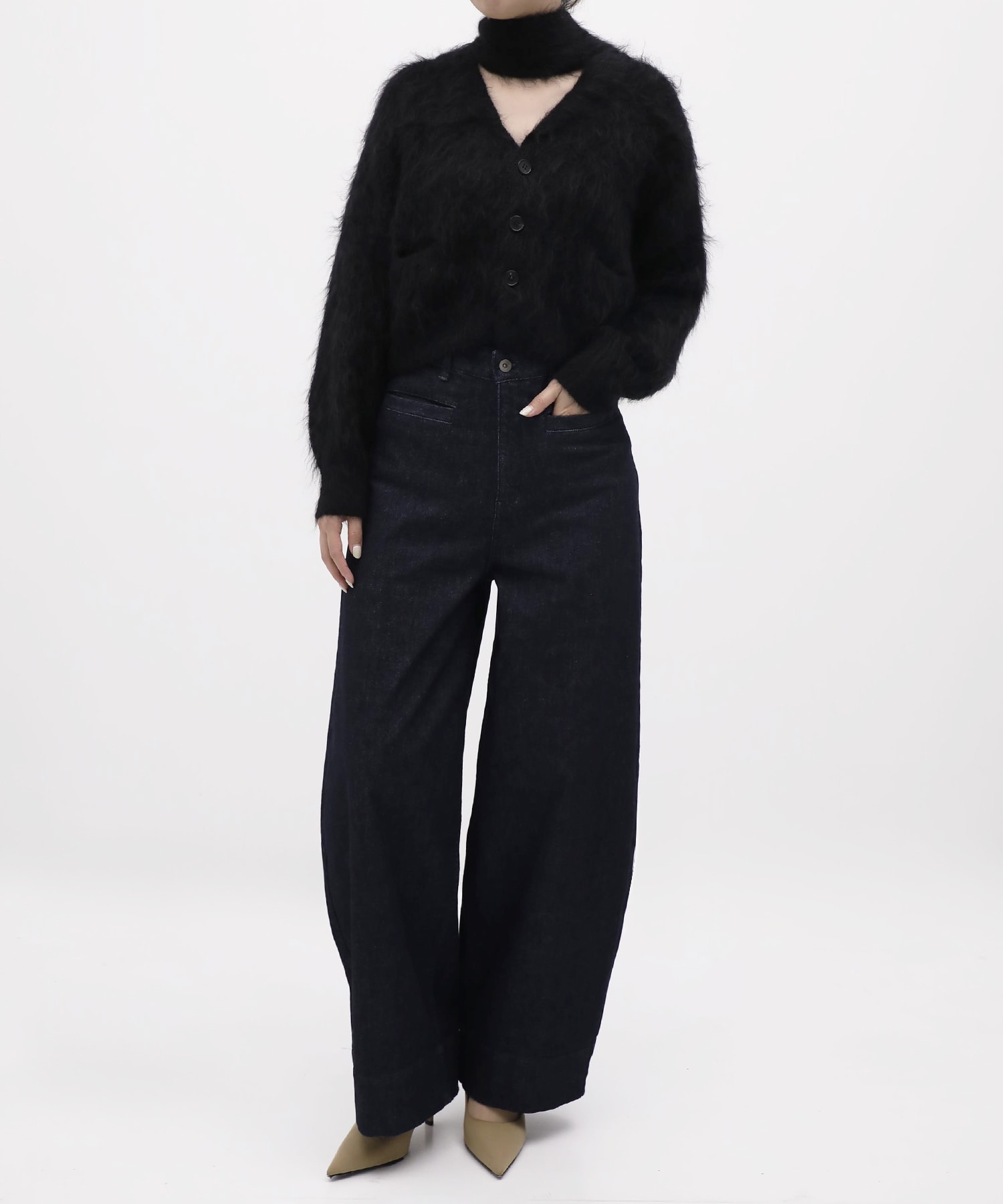 Mohair Knit Cardigan Cropped KEISUKEYOSHIDA