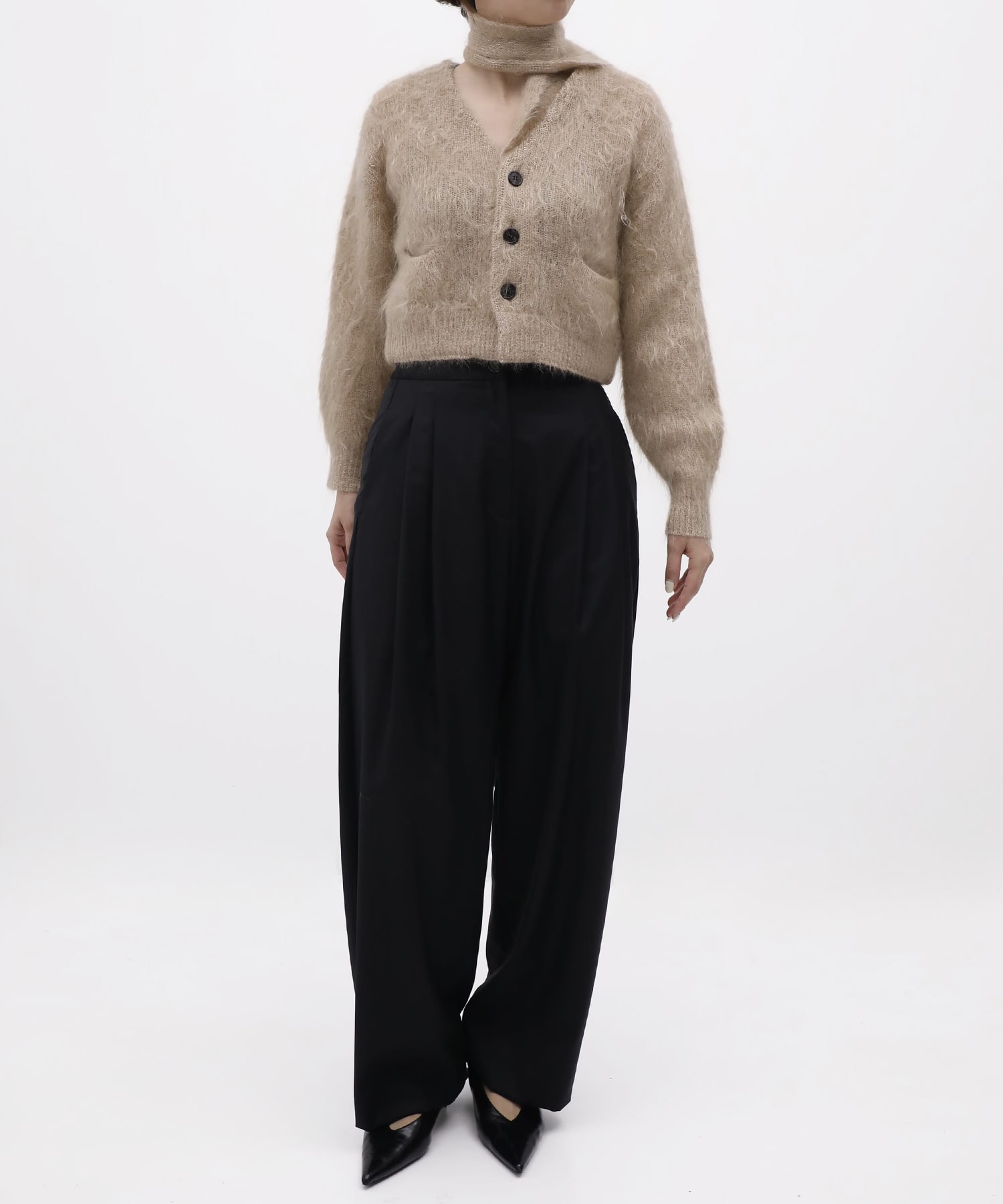 Mohair Knit Cardigan Cropped KEISUKEYOSHIDA